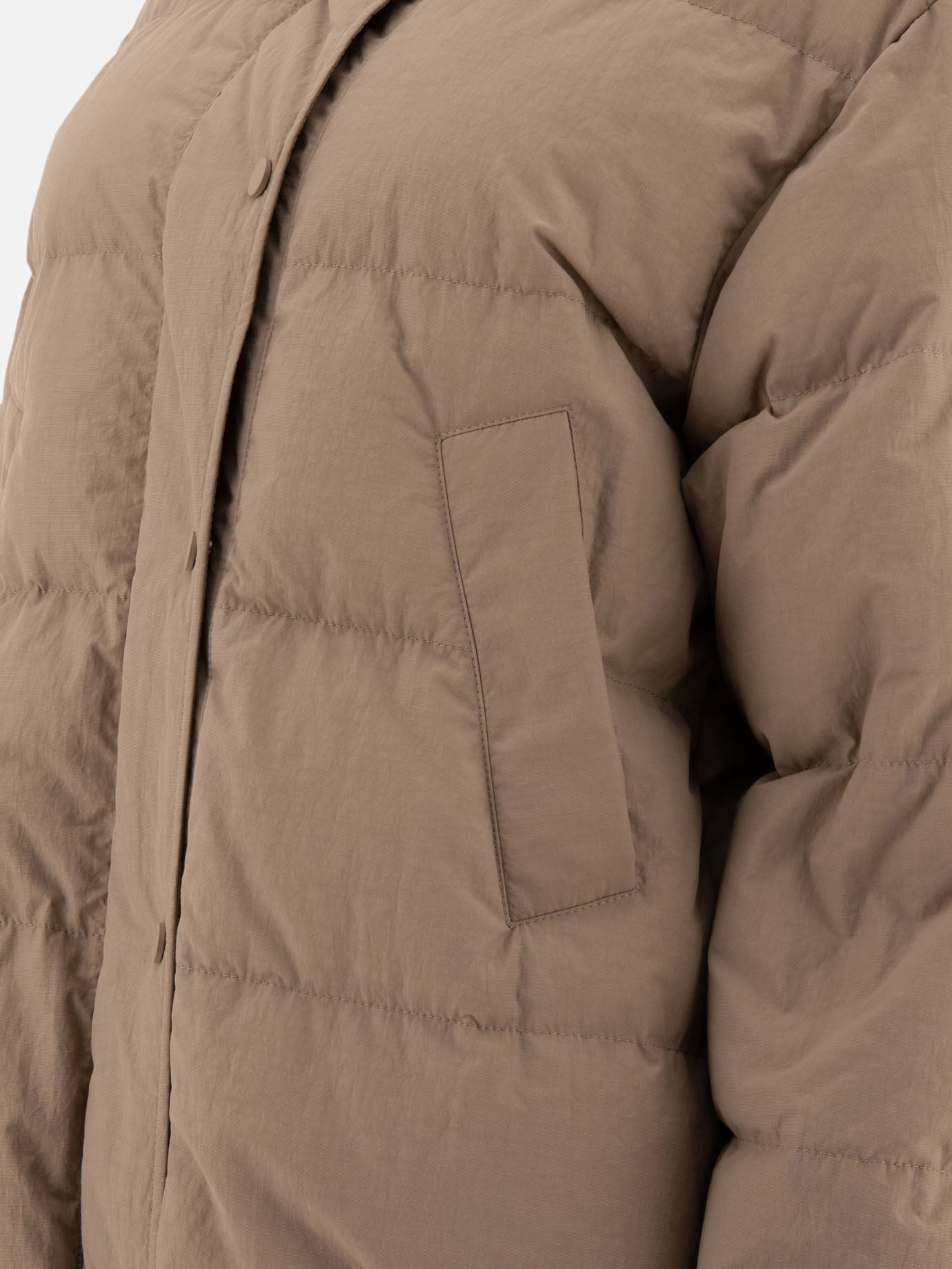 Brunello Cucinelli Down jacket in technical cotton Beige