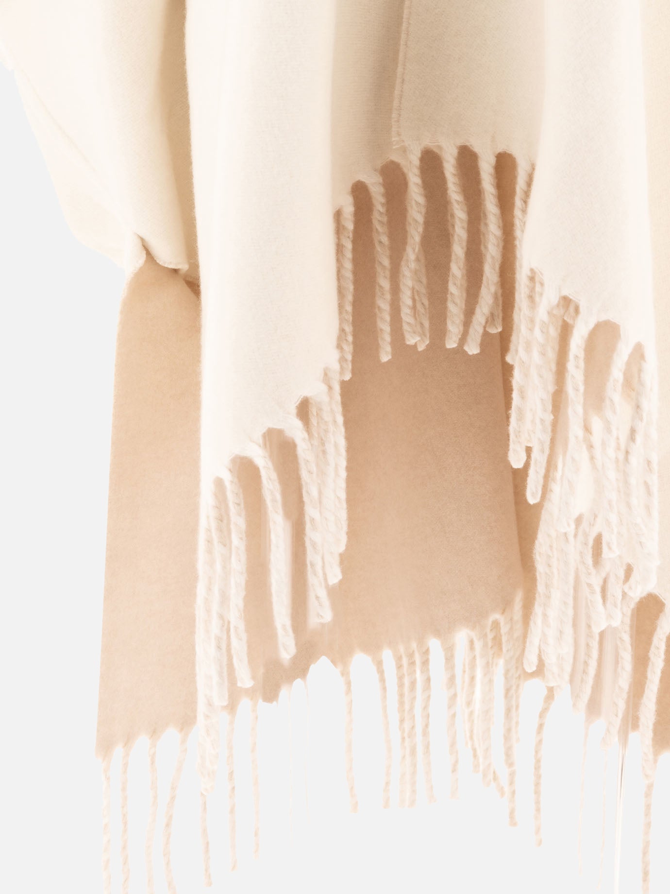 Wool and cashmere double knit poncho