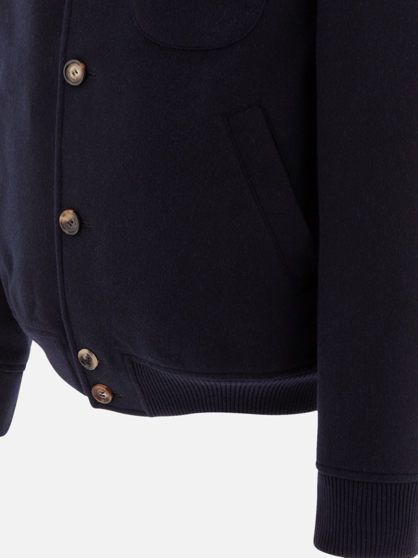 Bomber jackets Solid colour  Blue - Brunello Cucinelli Men | PDP | VIETTI Online Store | thumbnail_4