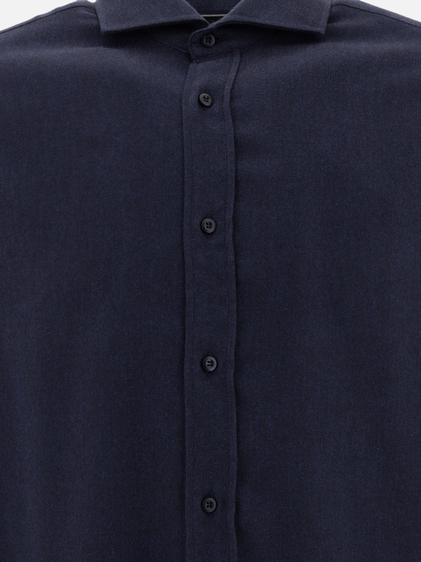 Brunello Cucinelli Shirt in cotton flannel Blue