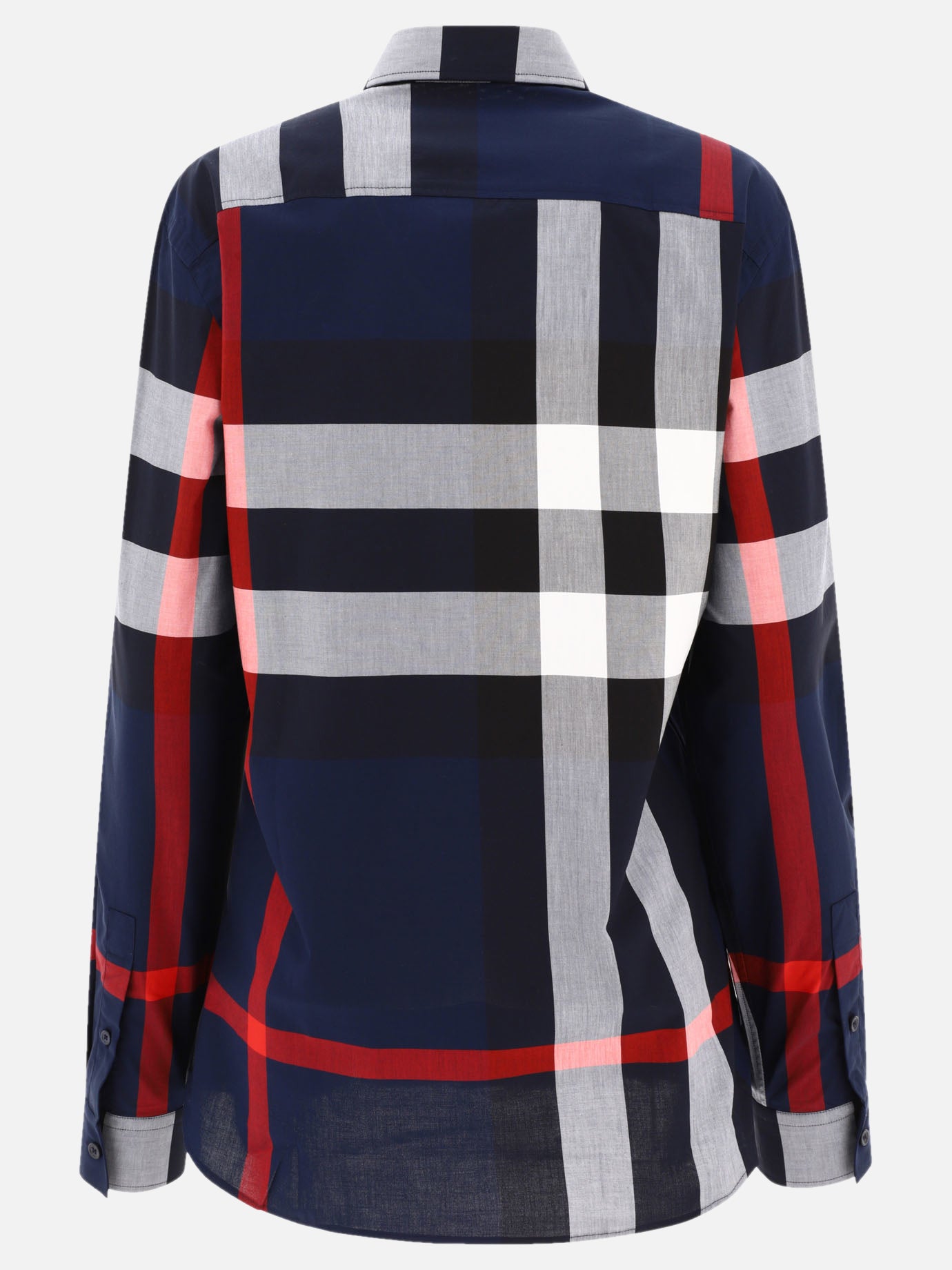 Burberry Check cotton shirt Blue