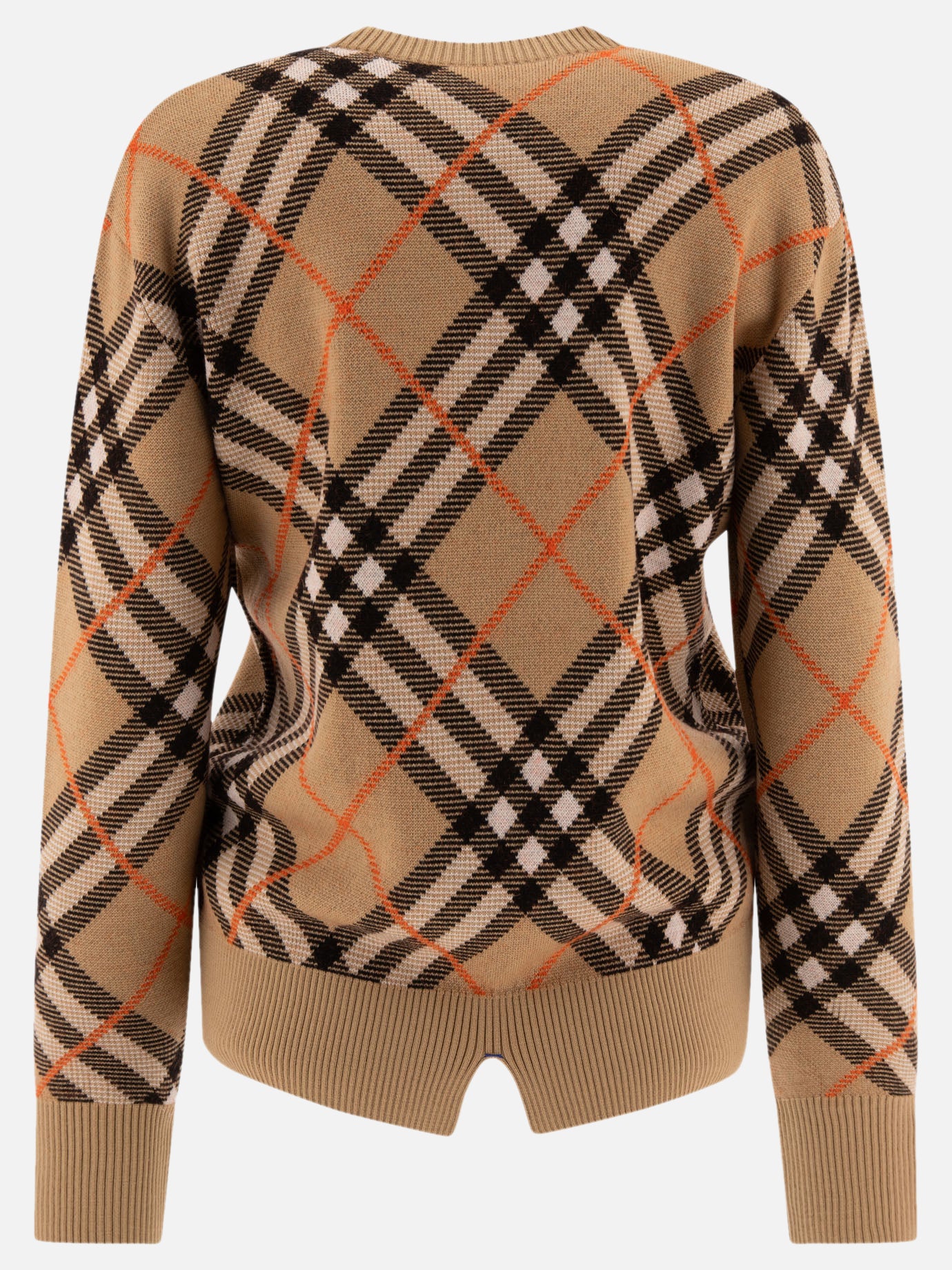 Burberry Check wool blend sweater Beige