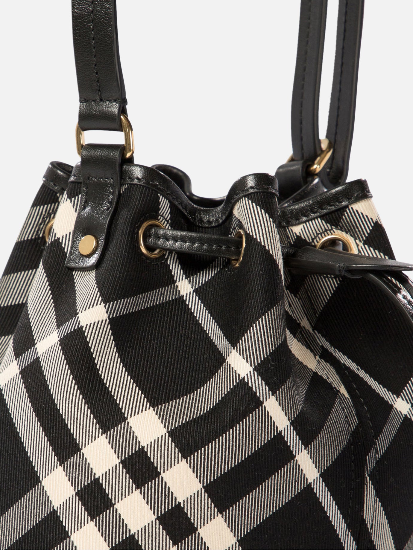 Burberry "Check Mini" bucket bag Black