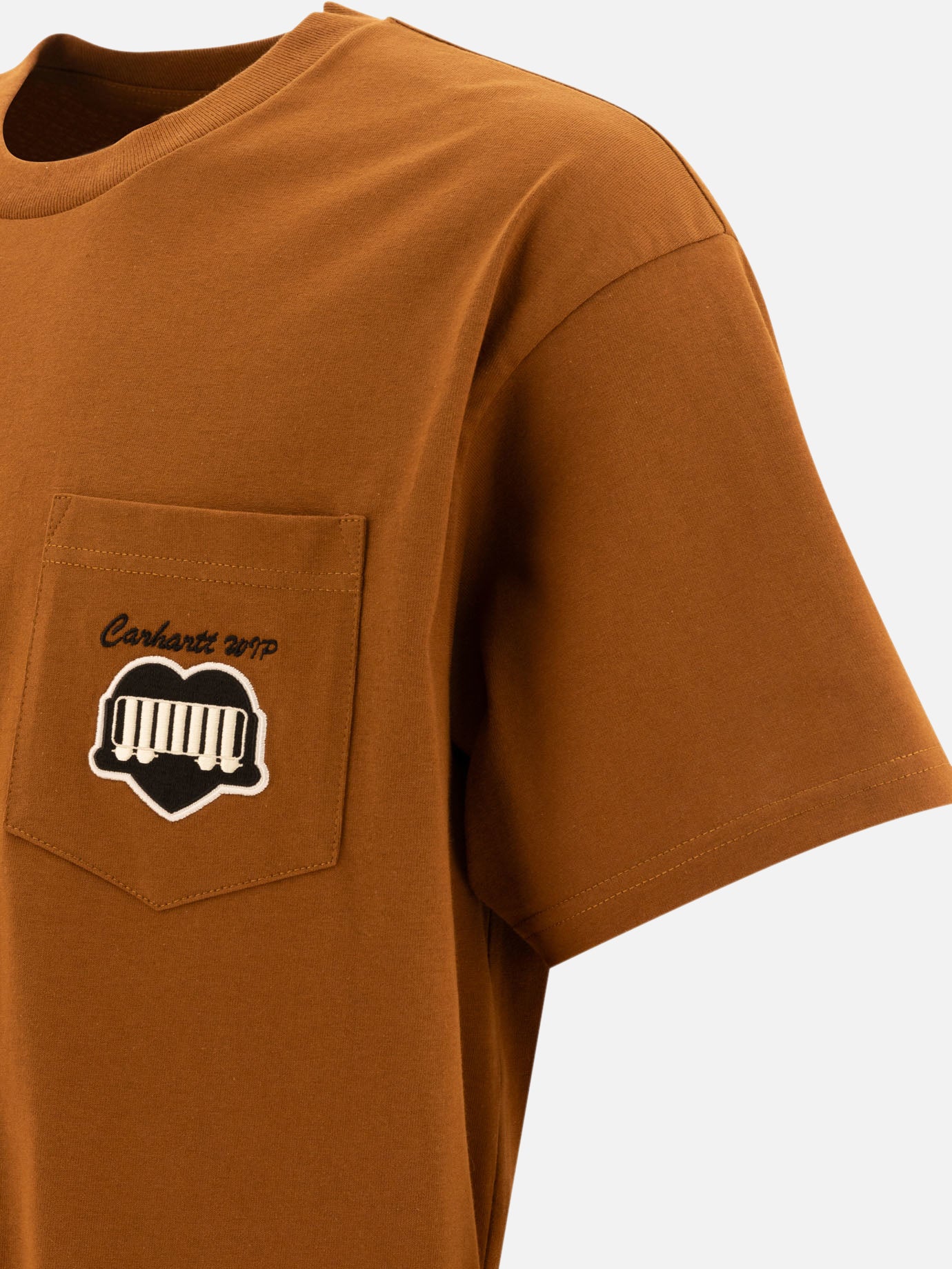 Carhartt WIP &quot;Heart Train Pocket&quot; t-shirt 18373214_S Brown thumbnail_4