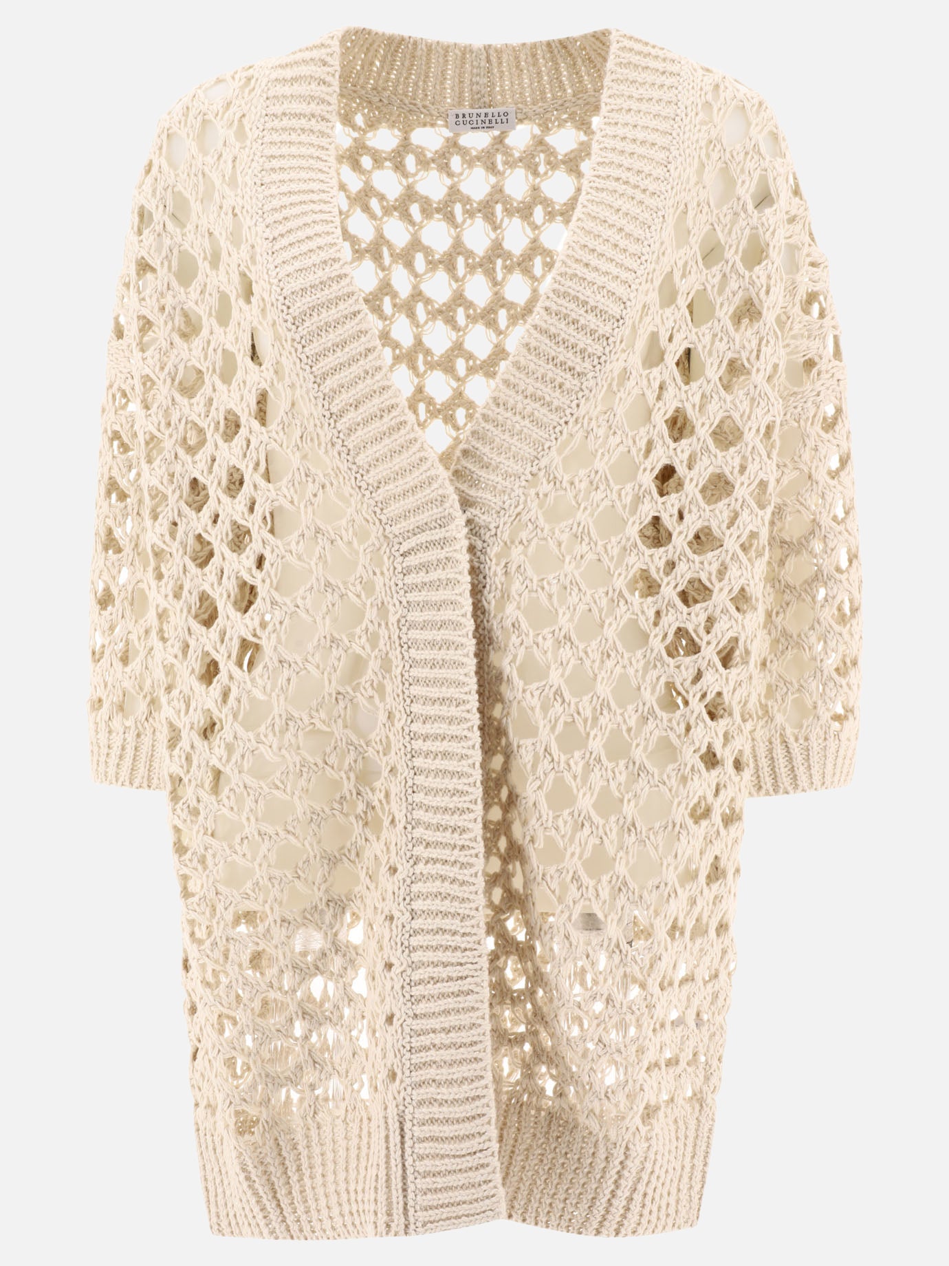 Cardigans Textured knit  Beige - Brunello Cucinelli Women | PDP | VIETTI Online Store | thumbnail