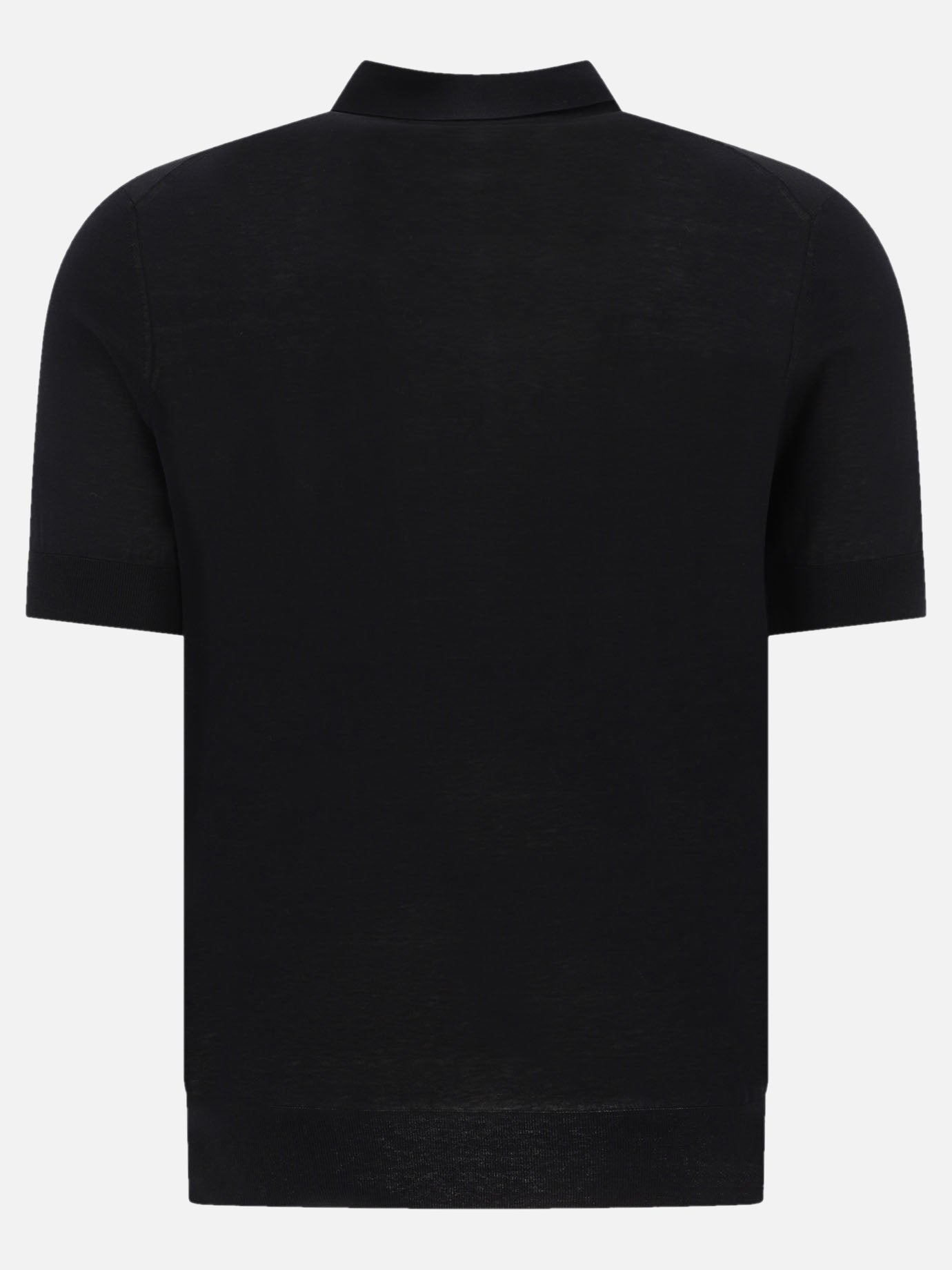Polo shirts with buttons Solid colour  Black - Brunello Cucinelli Men | PDP | VIETTI Online Store | thumbnail_2