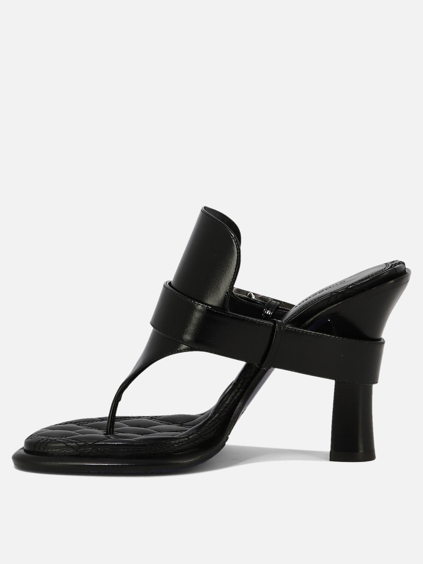 Heeled sandals 100% calf leather - 100% leather  Black - Burberry Women | PDP | VIETTI Online Store | Zoom-Modal_3
