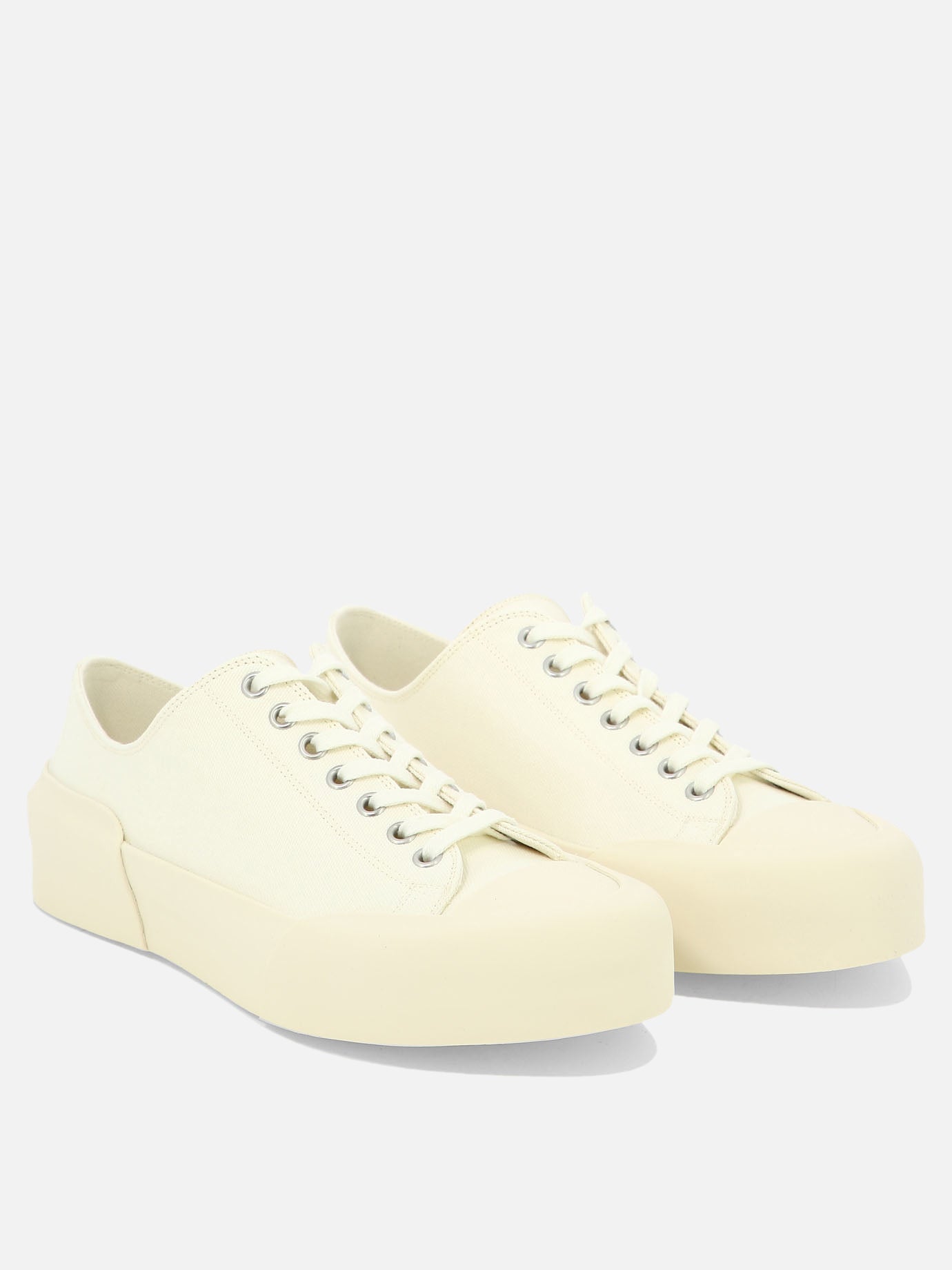 Low top sneakers 100% cotton - 100% rubber  White - Jil Sander Women | PDP | VIETTI Online Store | thumbnail_2