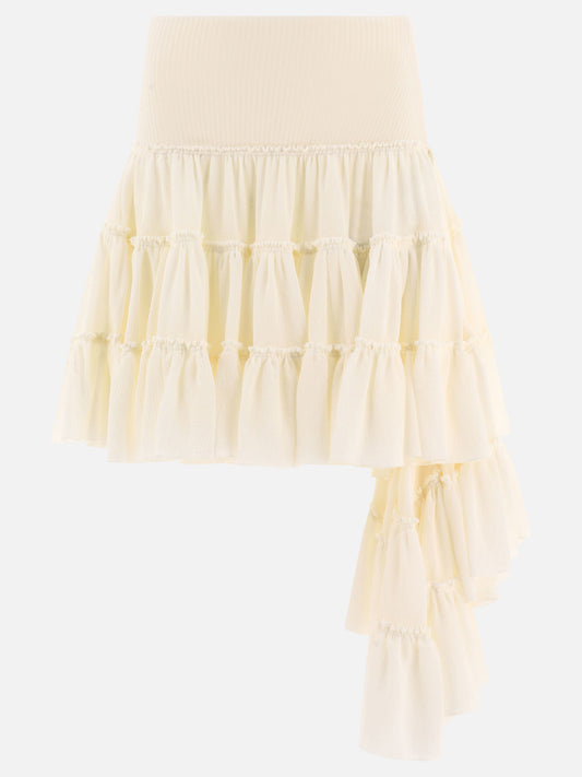 Miniskirts Solid colour  White - Loewe Women | PLP | VIETTI Online Store 
