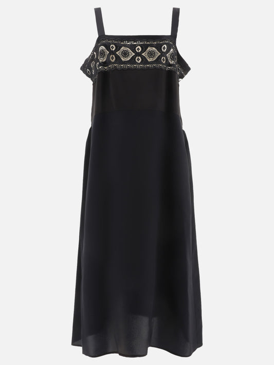 Midi dresses Embroidered  Black - Maison Margiela Women | PLP | VIETTI Online Store 
