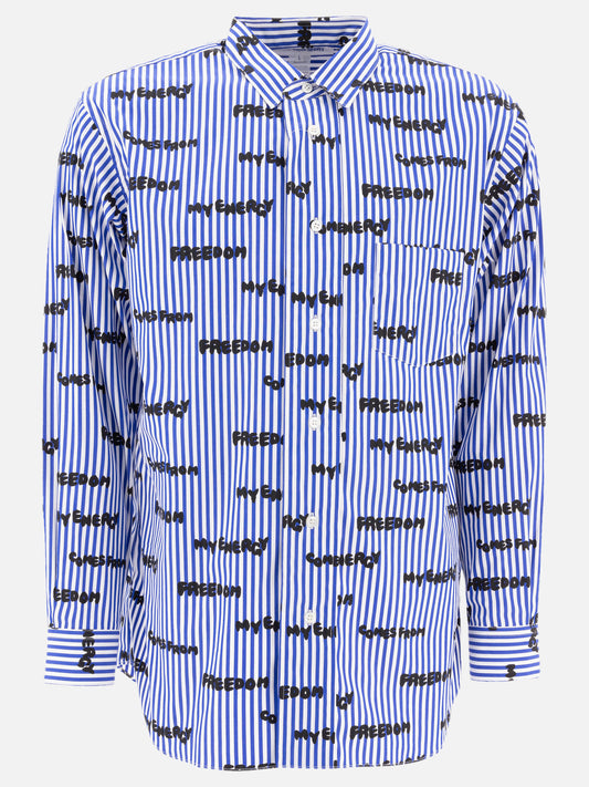 Printed striped shirt