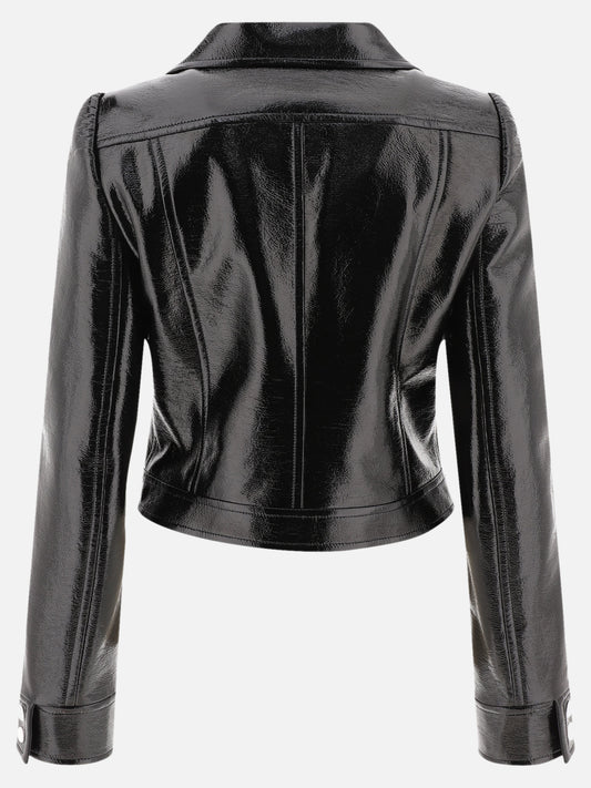 Leather jackets Solid colour  Black - Courrèges Women | PLP | VIETTI Online Store | 2
