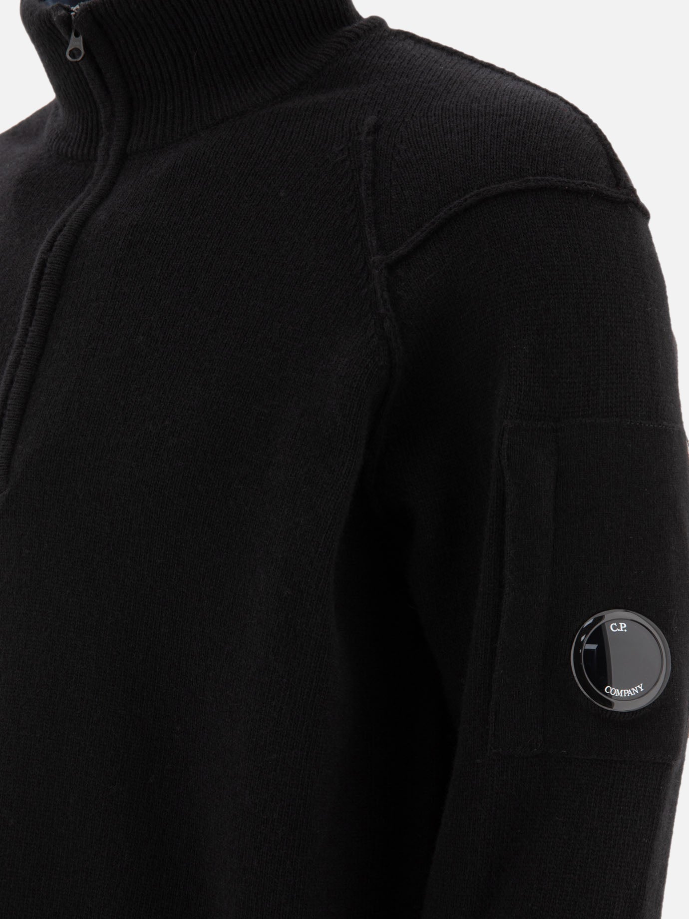 Half-zip sweater with "Lens" detail