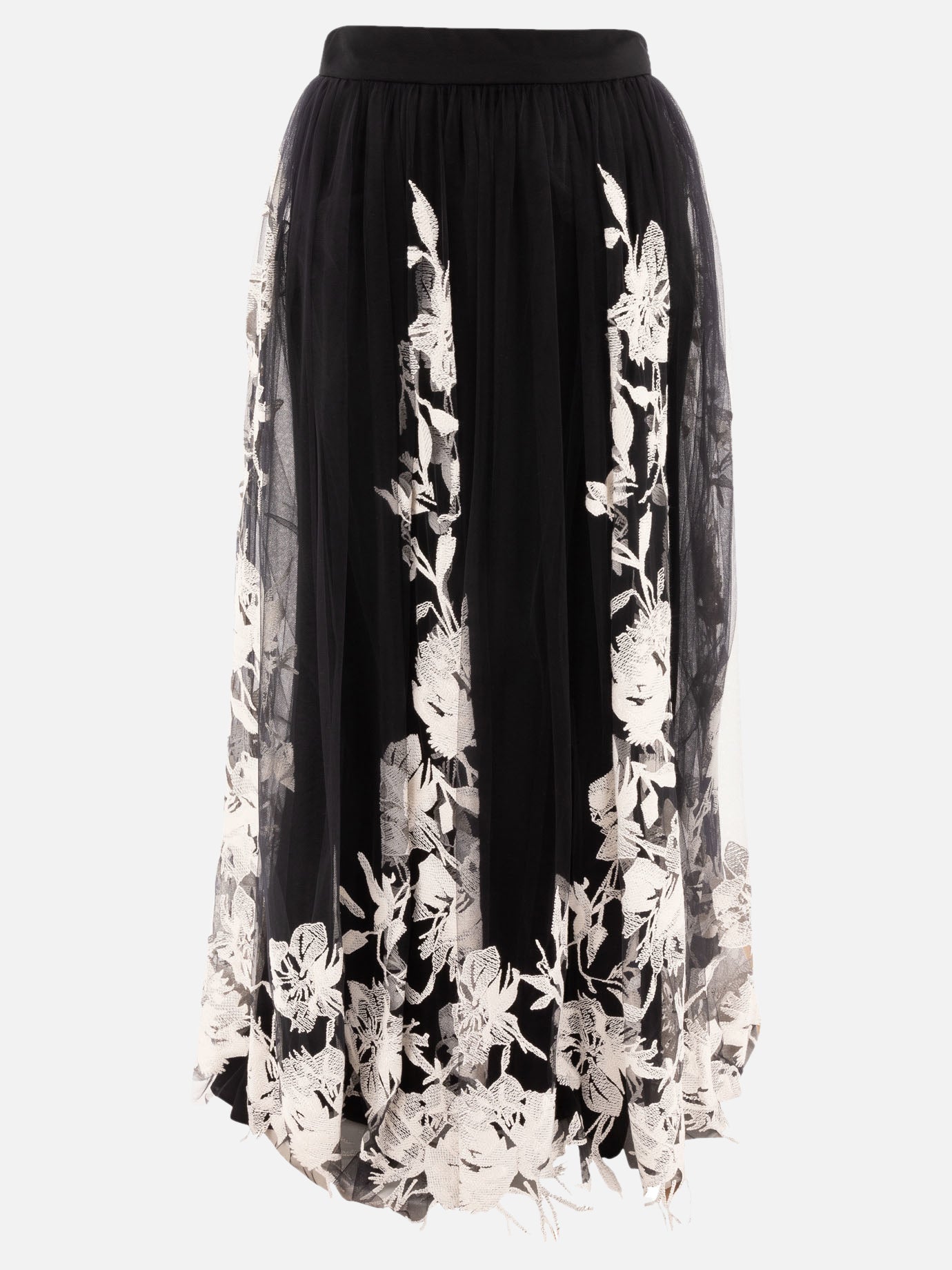 Elie Saab Wool embroidered coat Black - Women | VIETTI