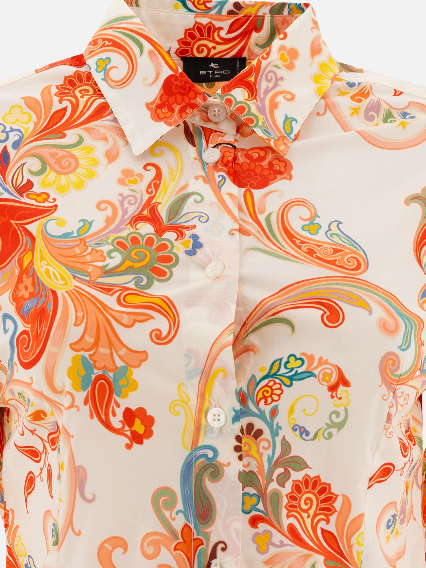 Etro Poplin shirt in paisley print White