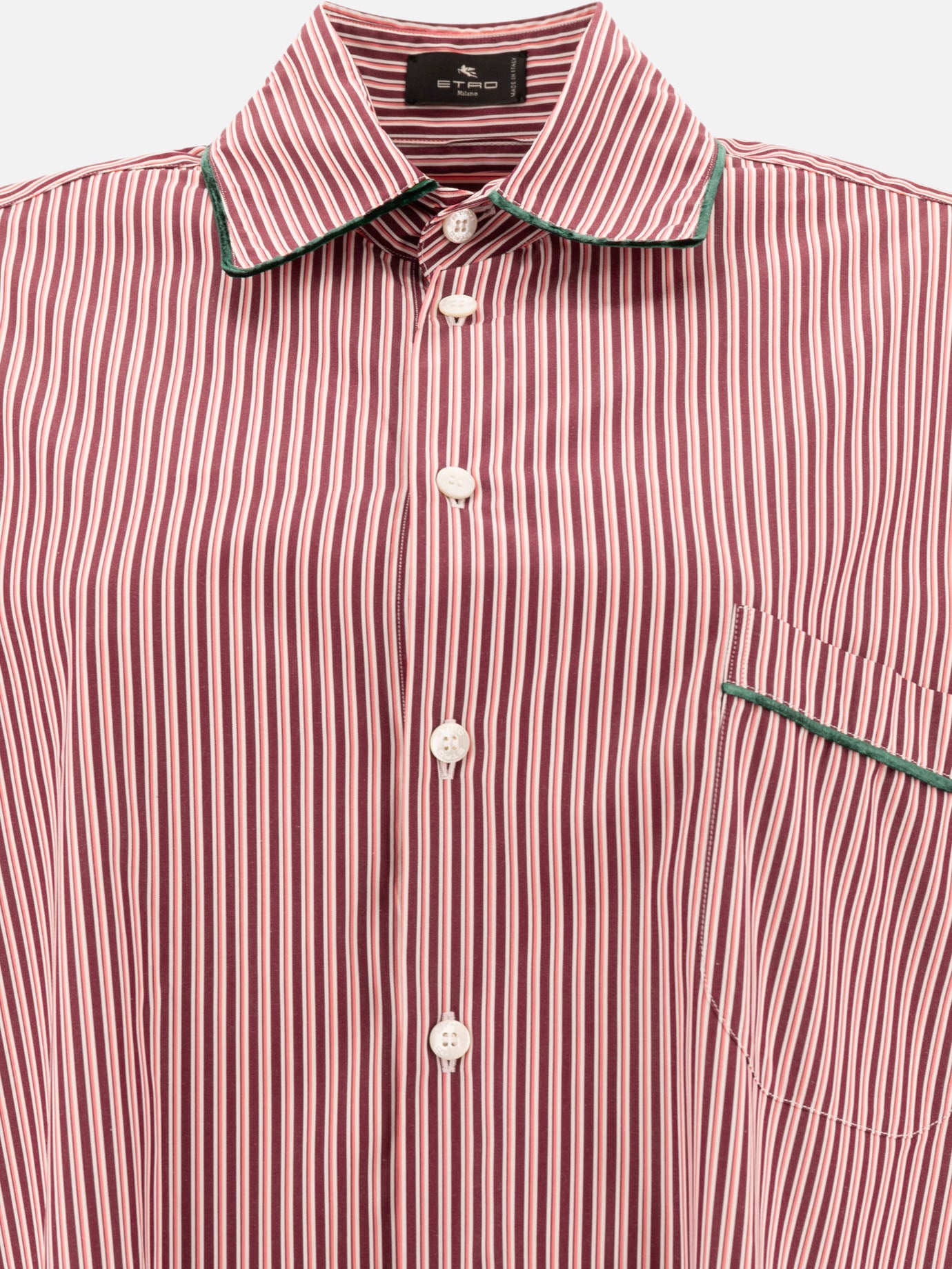 Striped poplin shirt