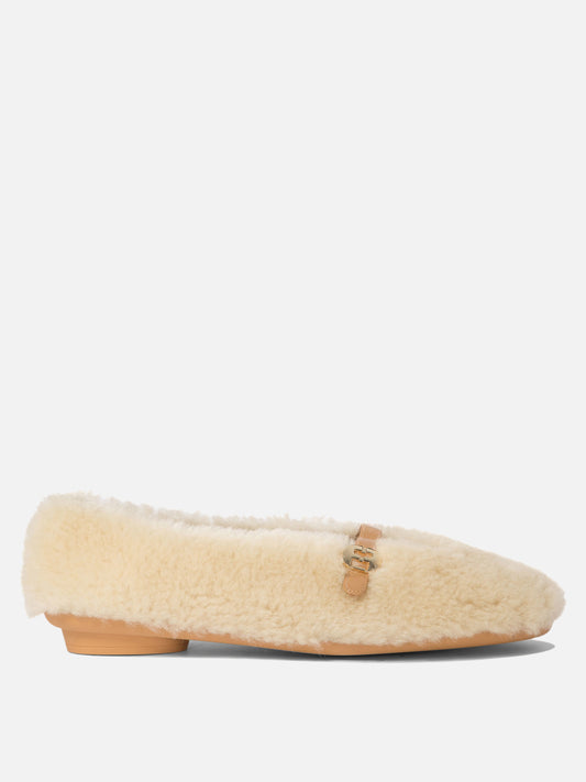 "Noella Fur" shearling ballet flats