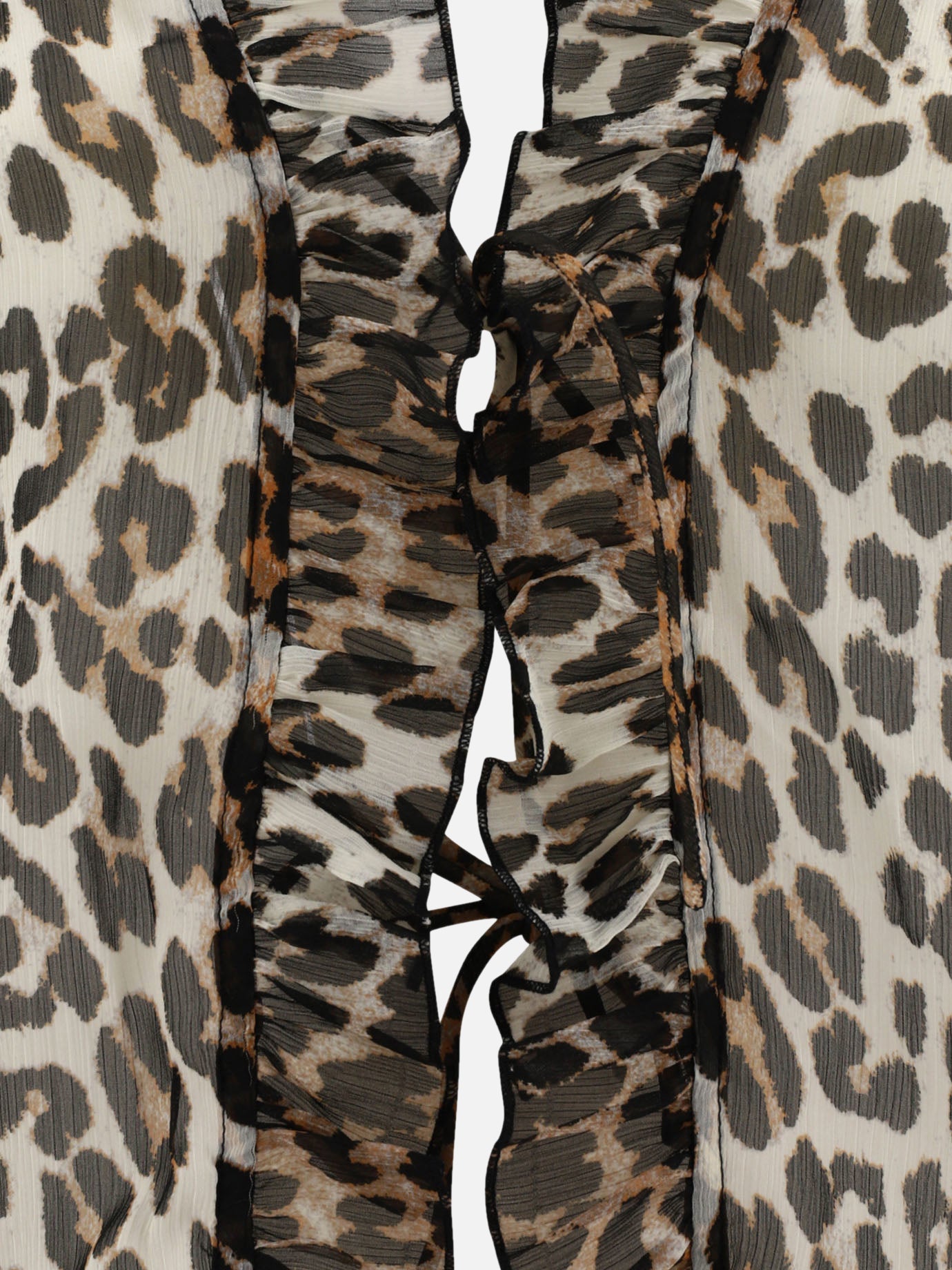 Ganni Animalier top Brown