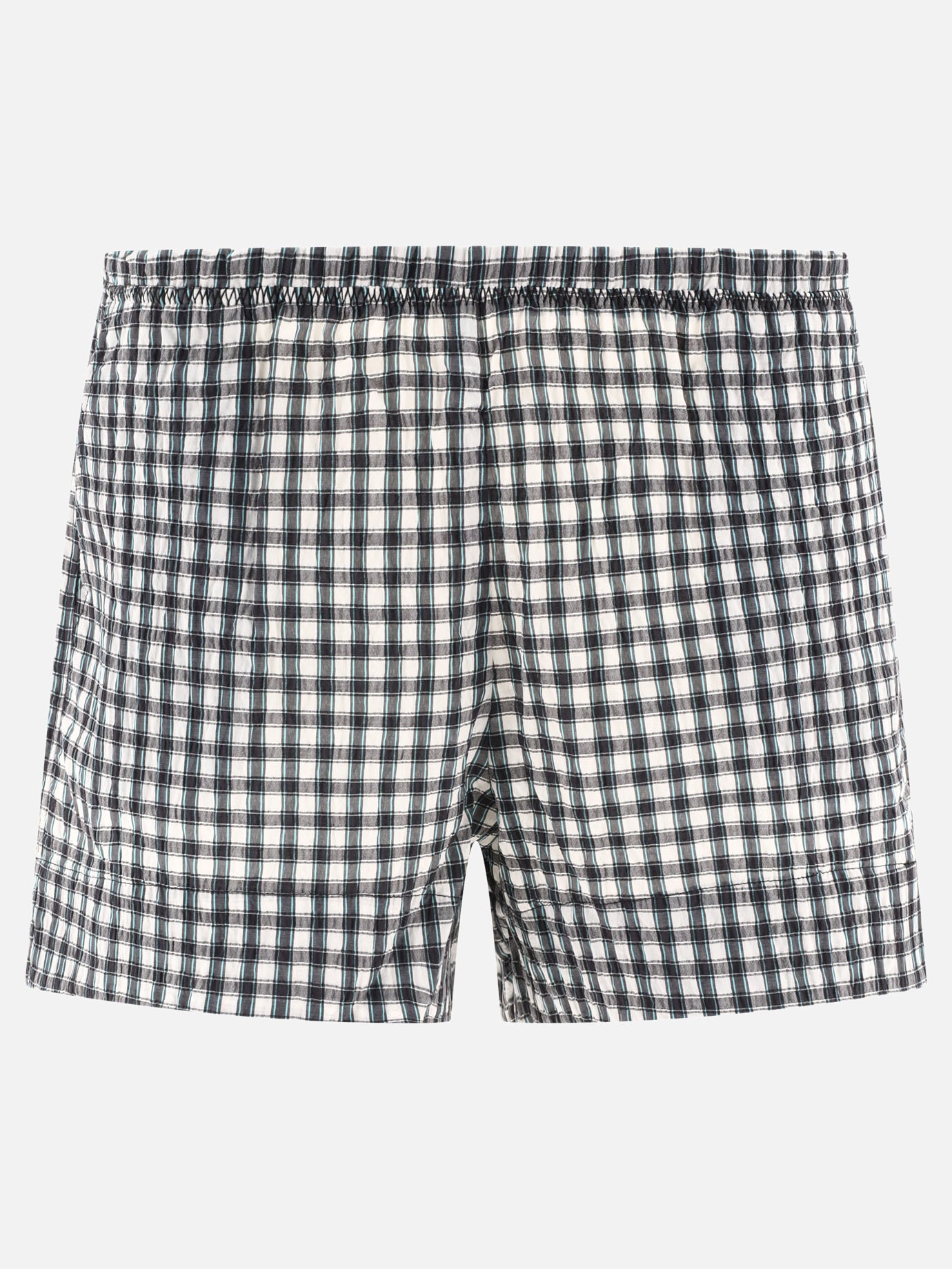 Ganni "Seersucker Check" shorts Black