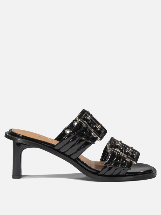 Ganni "Buckle" mules Black