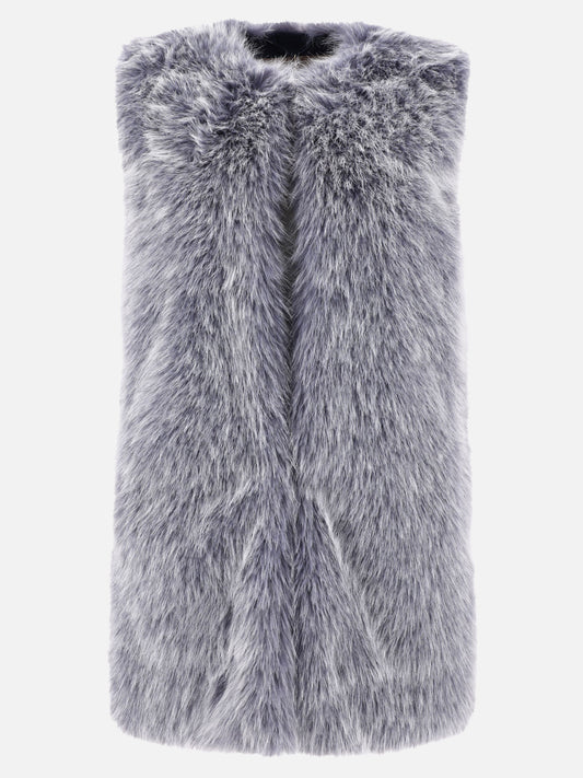 Herno Faux fur vest jacket Light blue