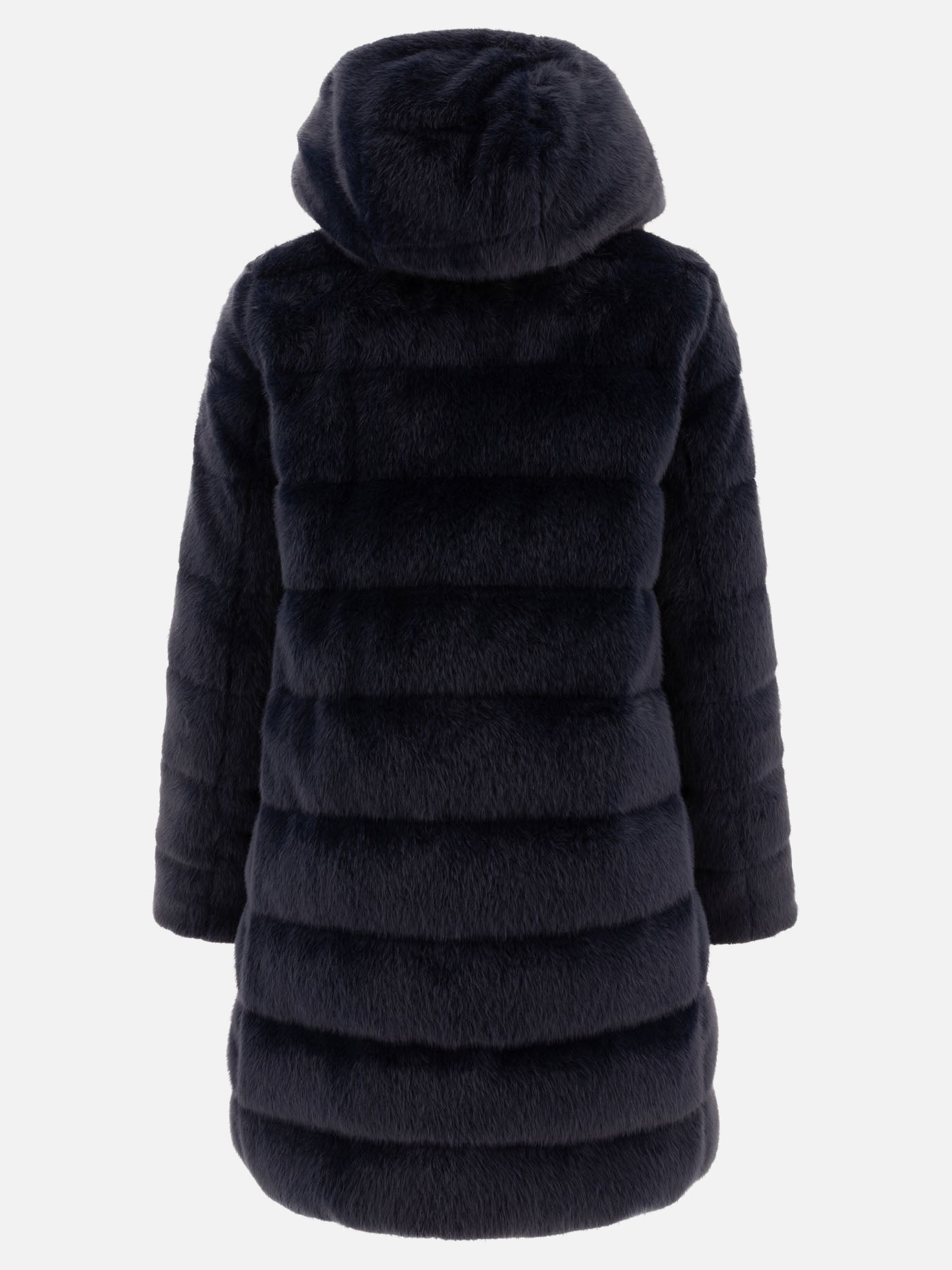 Herno Faux fur down coat Blue