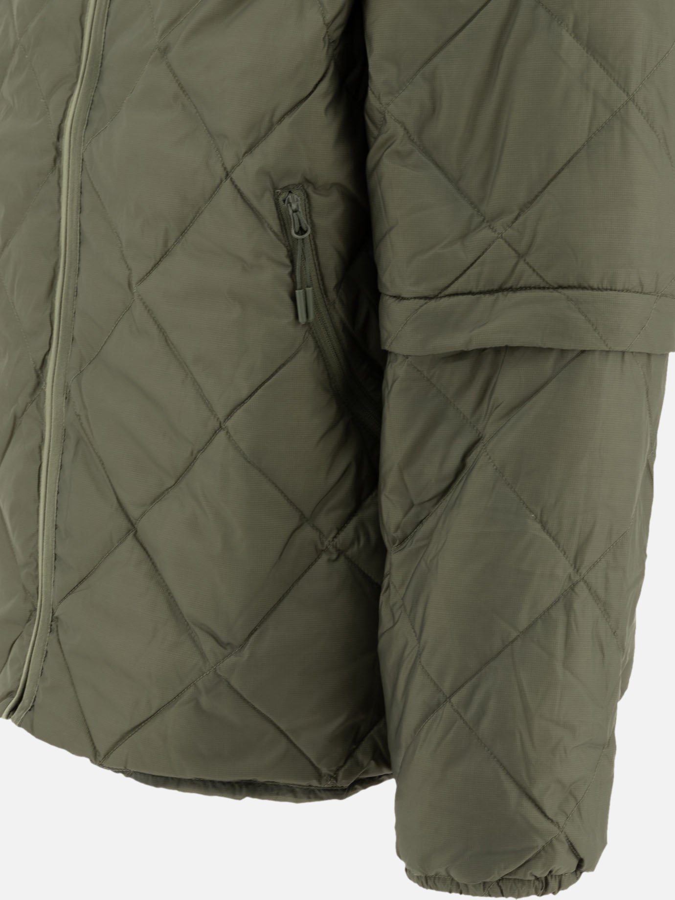 Hiking Patrol Light down detachable sleeves jacket Green