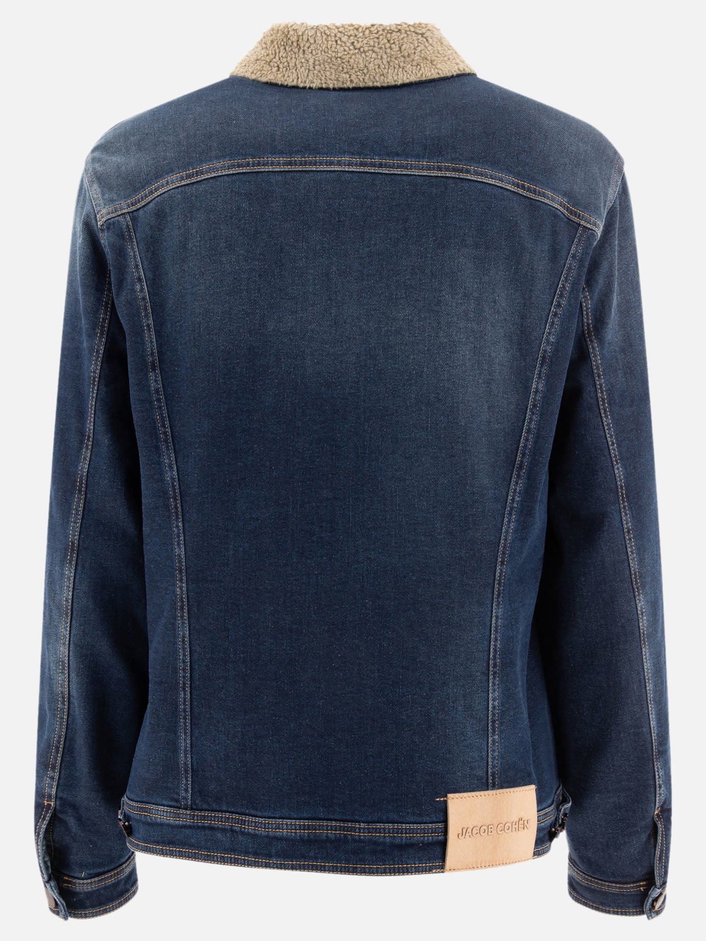 Jacob Cohën Denim and shearling jacket Blue