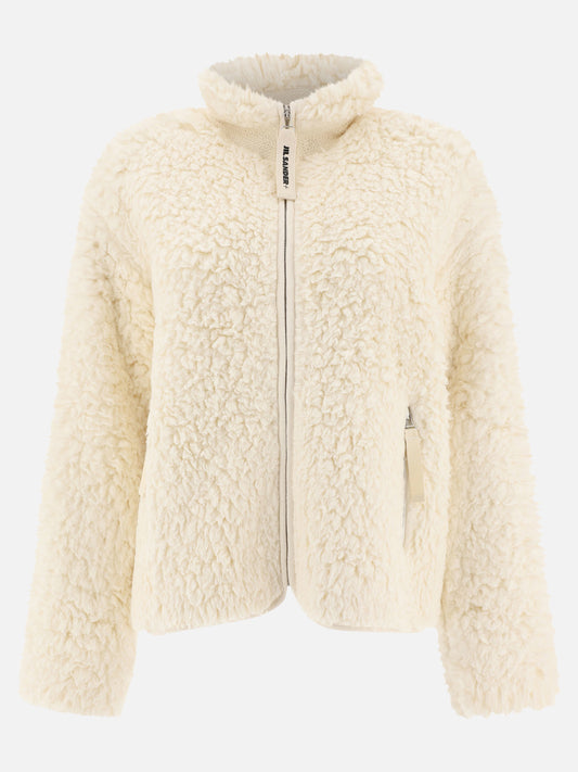 Shearling jackets Solid colour  White - Jil Sander Women | PLP | VIETTI Online Store 
