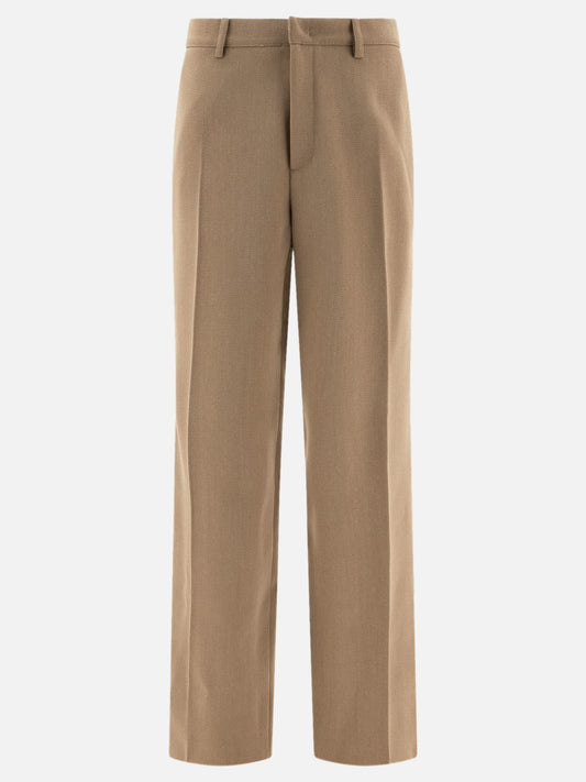 Jil Sander Melange wool trousers Beige