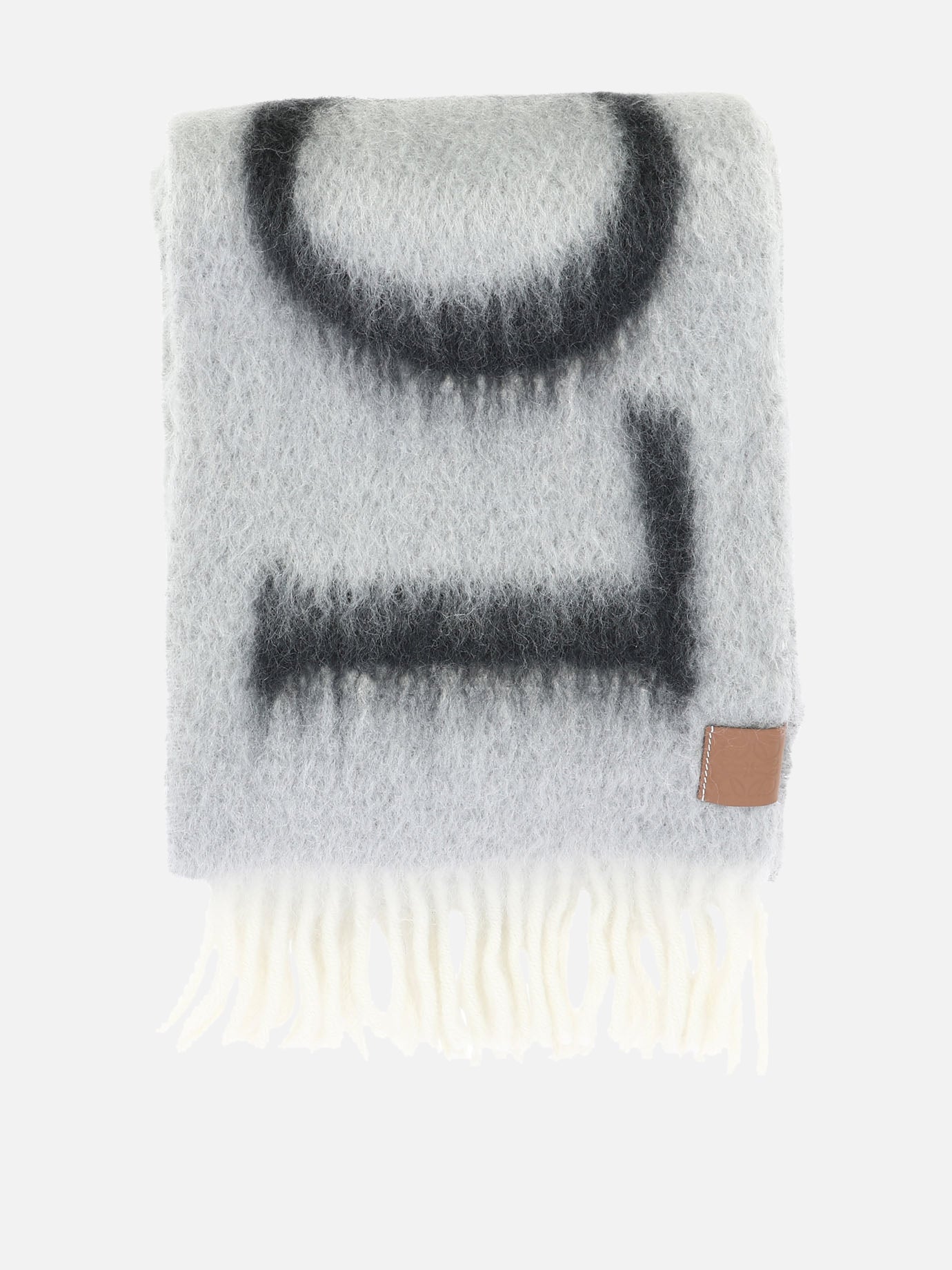 Fringed scarves 49% wool 47% mohair 4% polyamide  Grey - Loewe Men | PDP | VIETTI Online Store | Zoom-Modal
