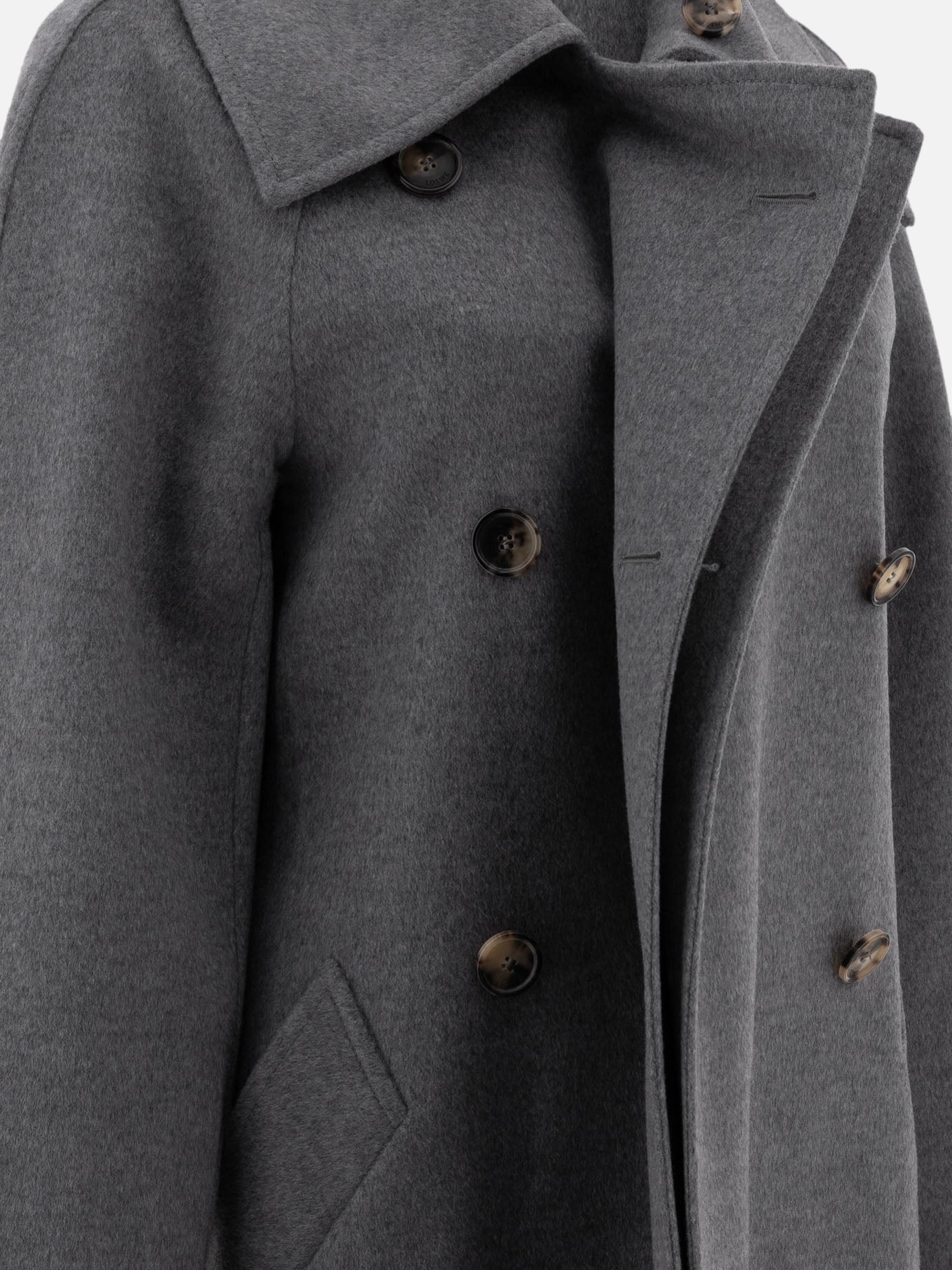 Wool and cashmere double-breasted coat