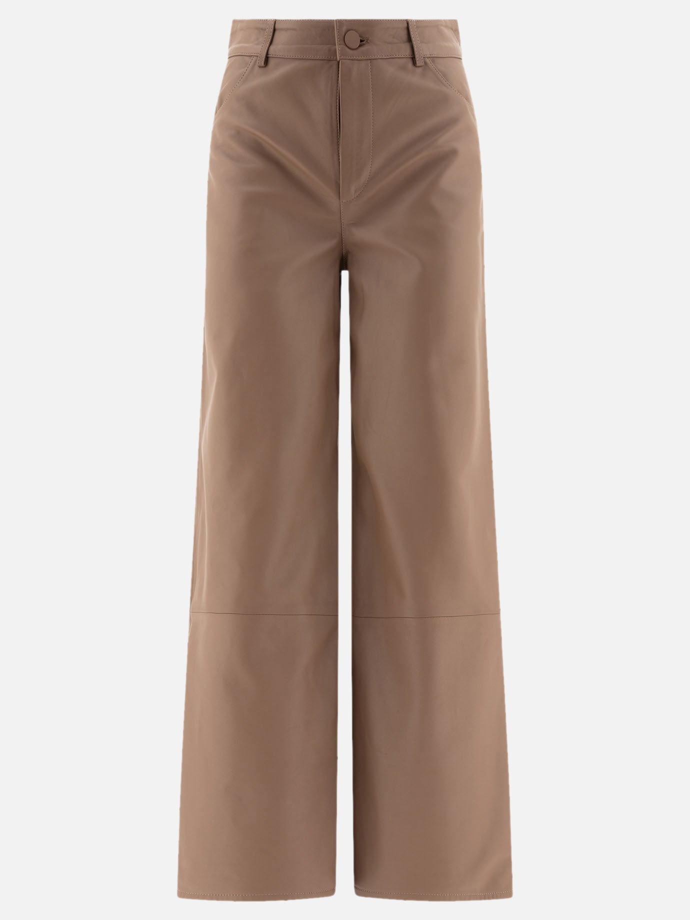 Loulou Studio "Figari" leather trousers Brown