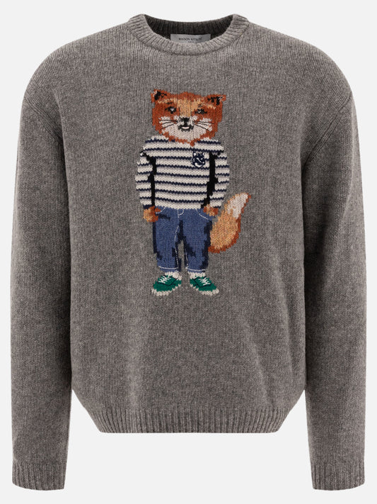 Maison Kitsuné "Dressed Fox" sweater Grey