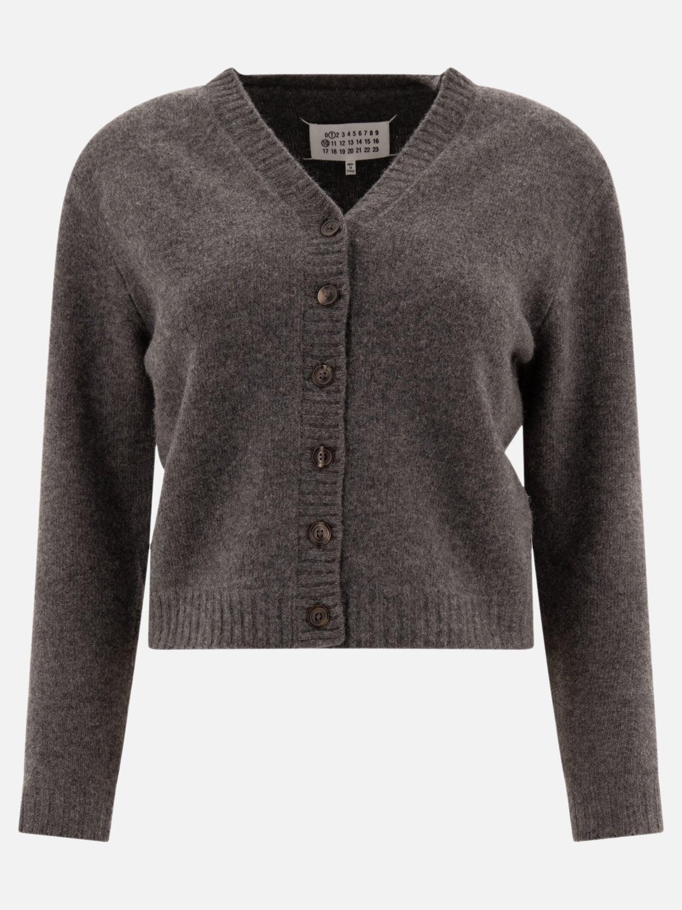 Maison Margiela Lambswool cardigan Grey