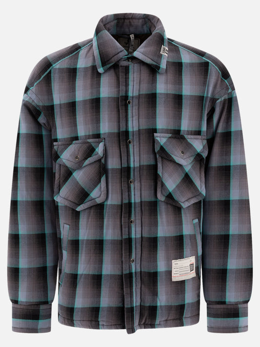 Padded check overshirt