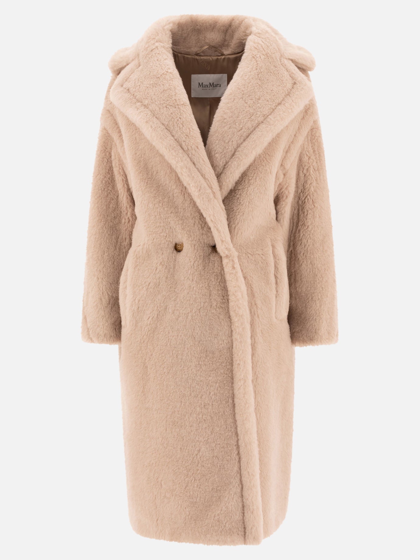 Max Mara "Teddy Bear Icon" coat in alpaca and silk Beige