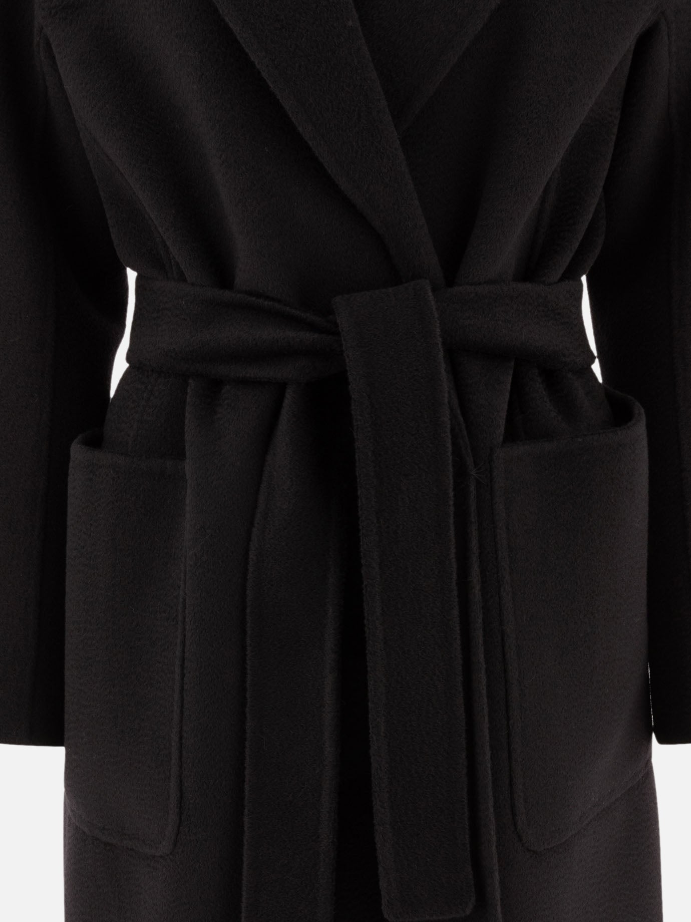 Max Mara S Wool and cashmere coat Black