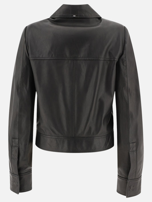 Leather jackets Solid colour  Black - Max Mara Sportmax Women | PLP | VIETTI Online Store | 2

