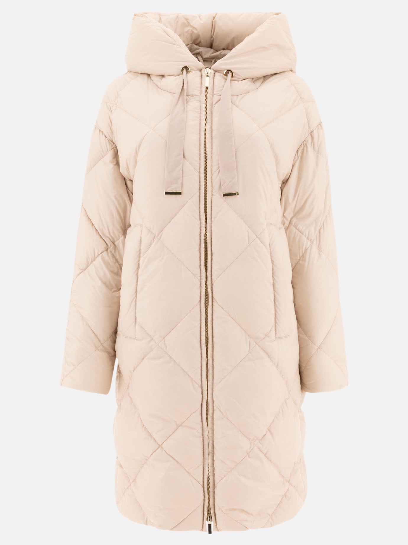 Max Mara The Cube Midi parka in water-repellent canvas Beige