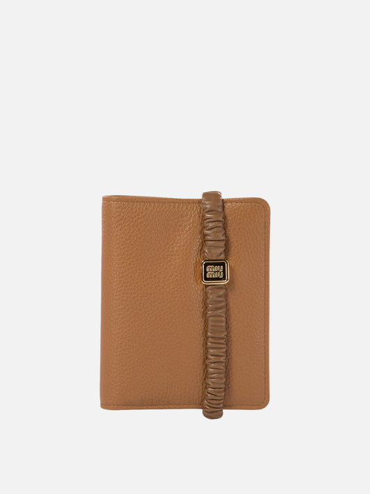 Miu Miu Wallet with logo Brown