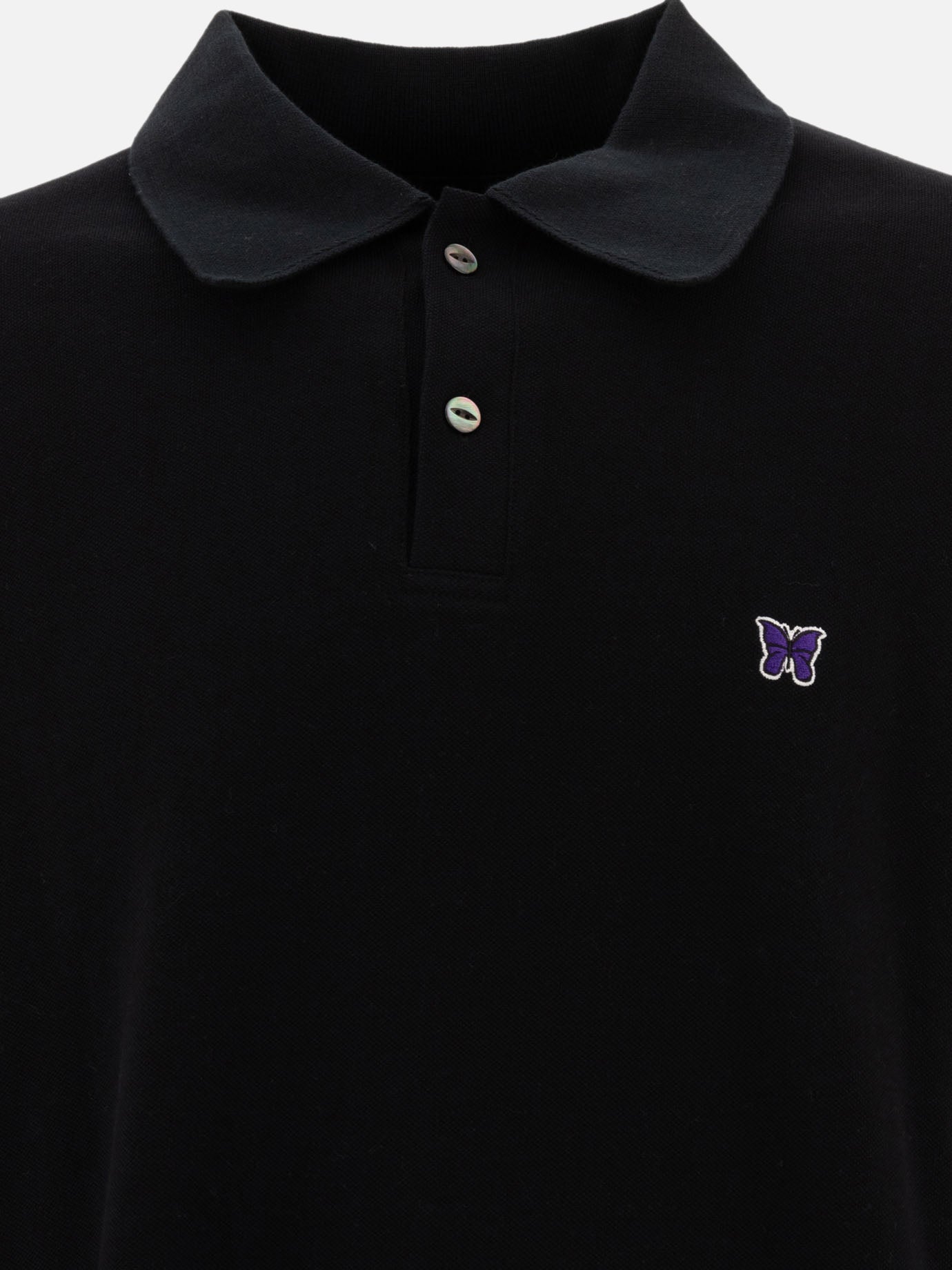 Needles "Butterfly" polo shirt Black