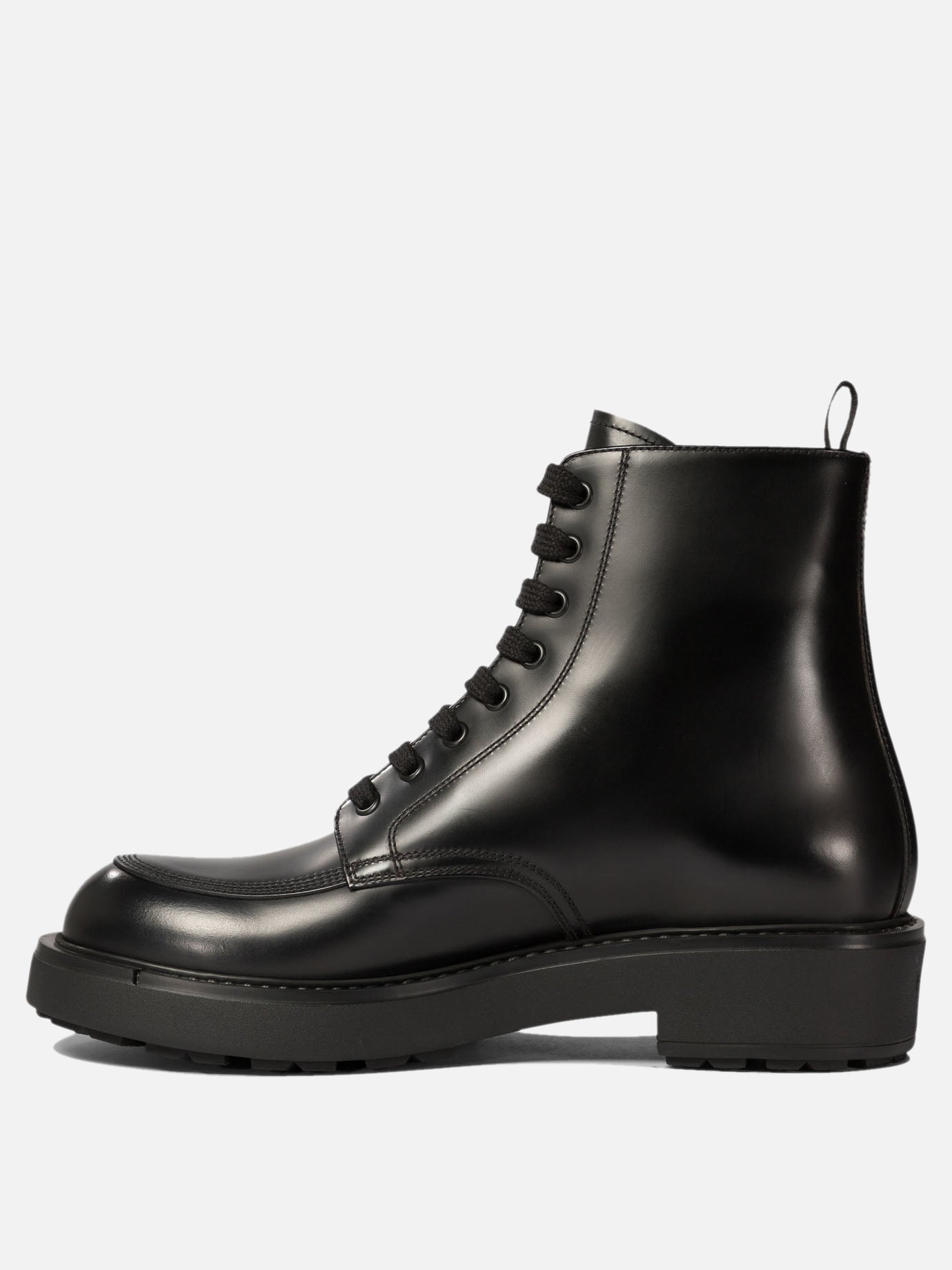 Prada Brushed leather ankle boots Black