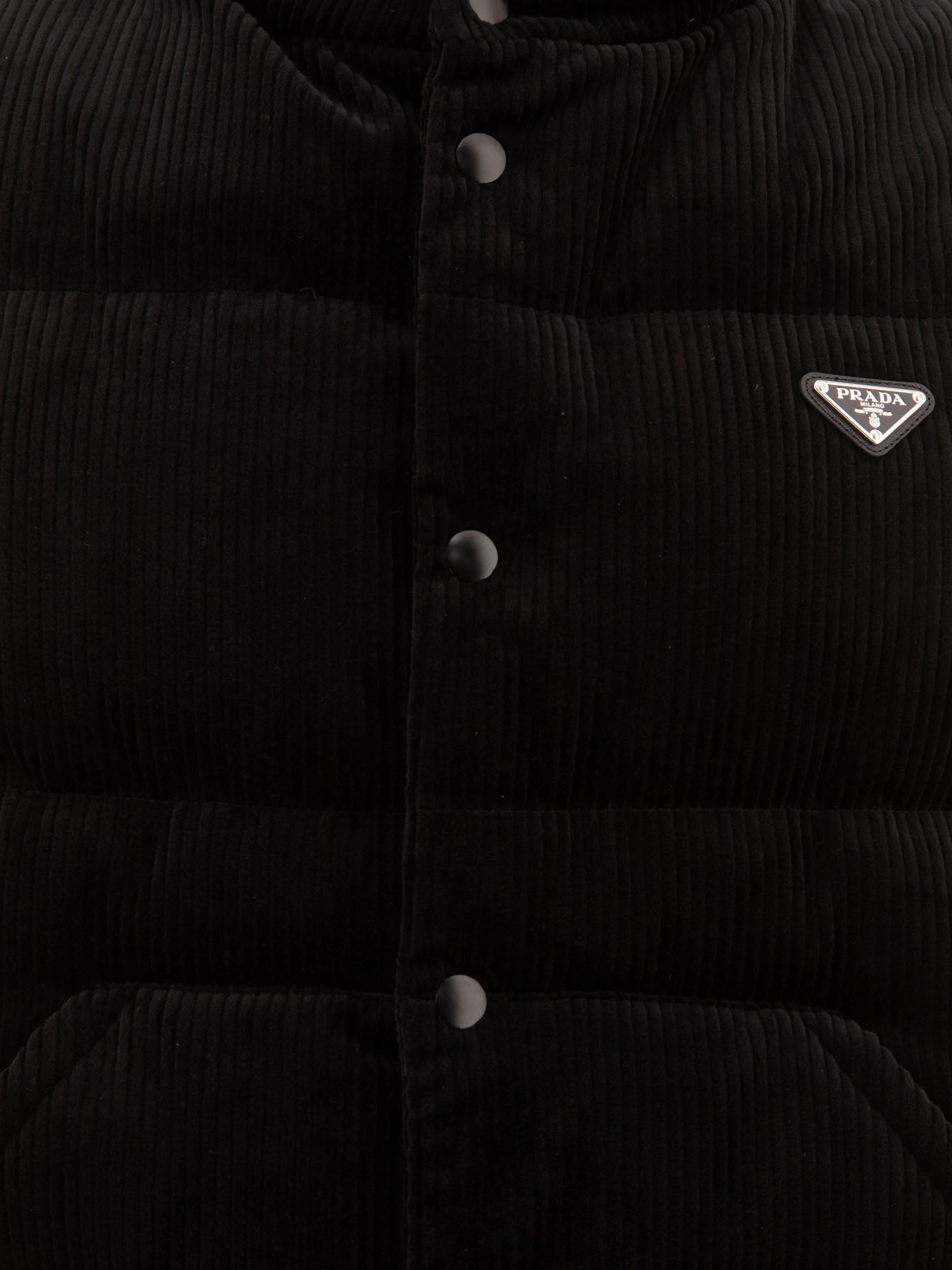 Prada Corduroy down vest Black