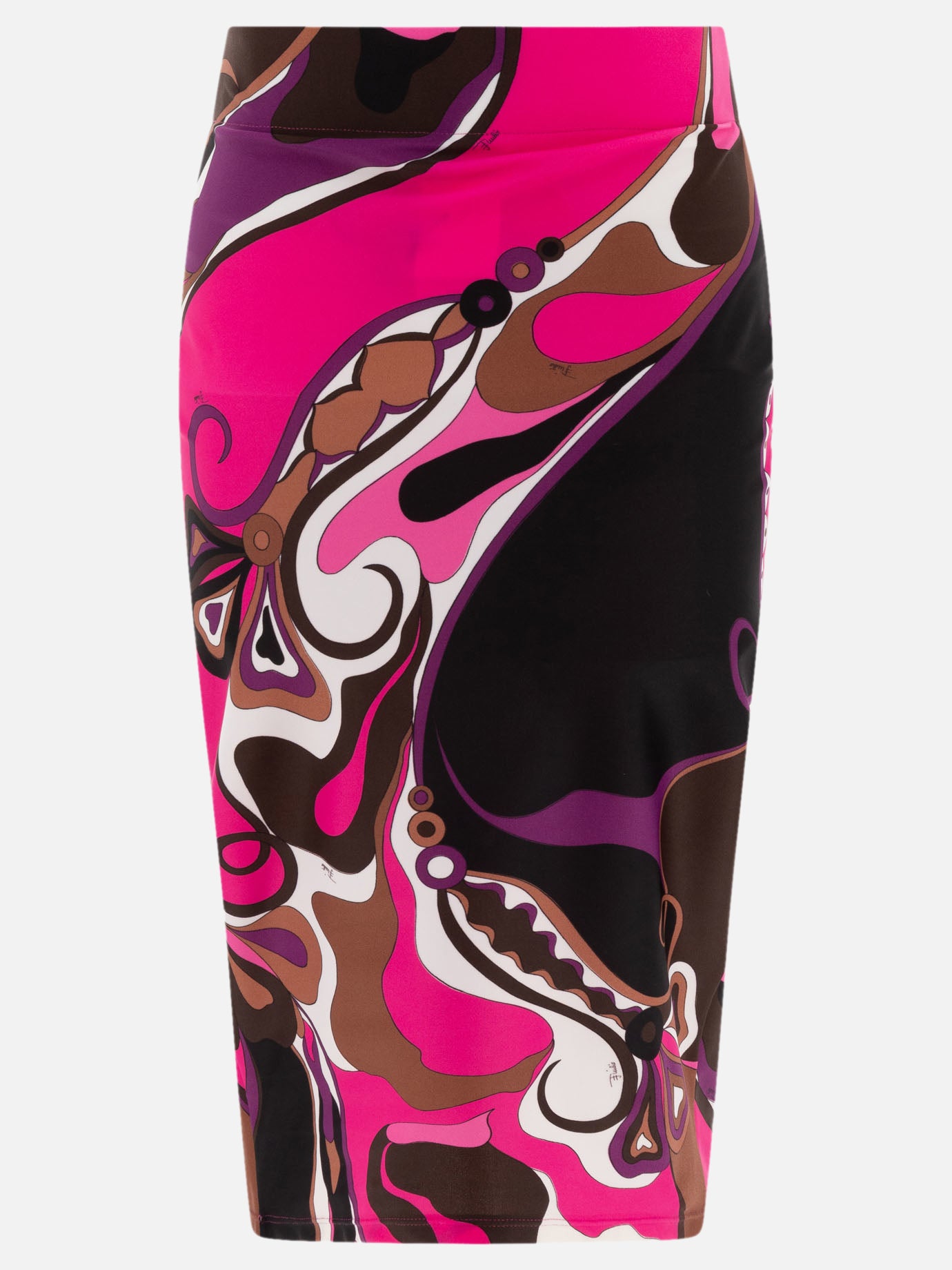 Pucci Orchidee-print pencil skirt Fuchsia