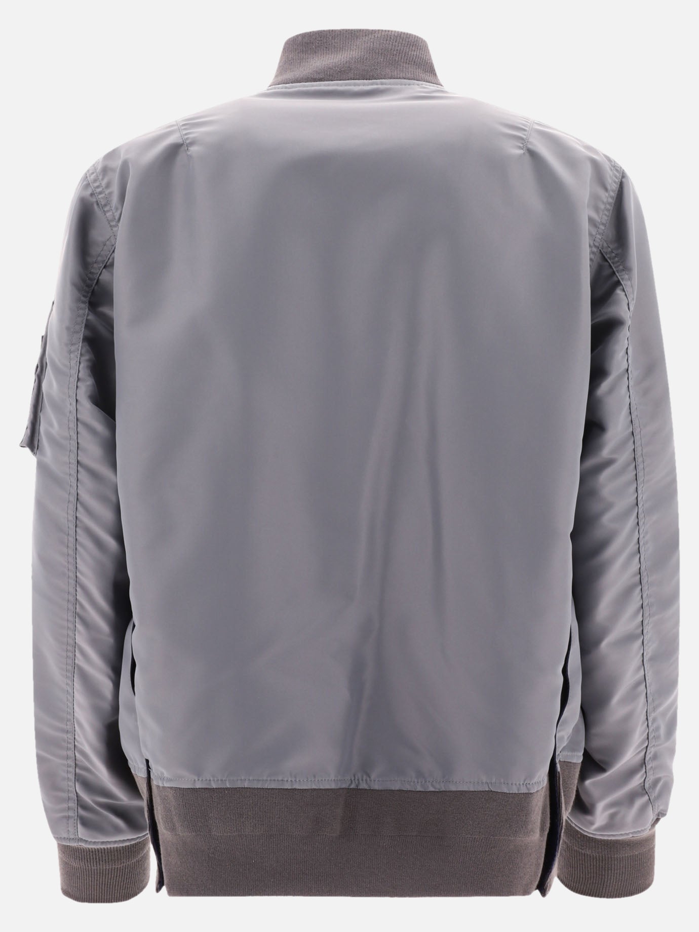 Nylon twill bomber jacket