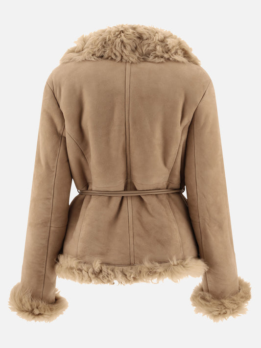 Leather jackets Solid colour  Beige - Saks Potts Women | PLP | VIETTI Online Store | 2
