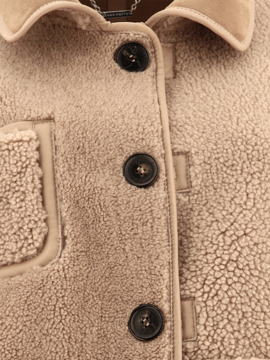 Shearling jackets Solid colour  Beige - Saks Potts Women | PLP | VIETTI Online Store | 2
