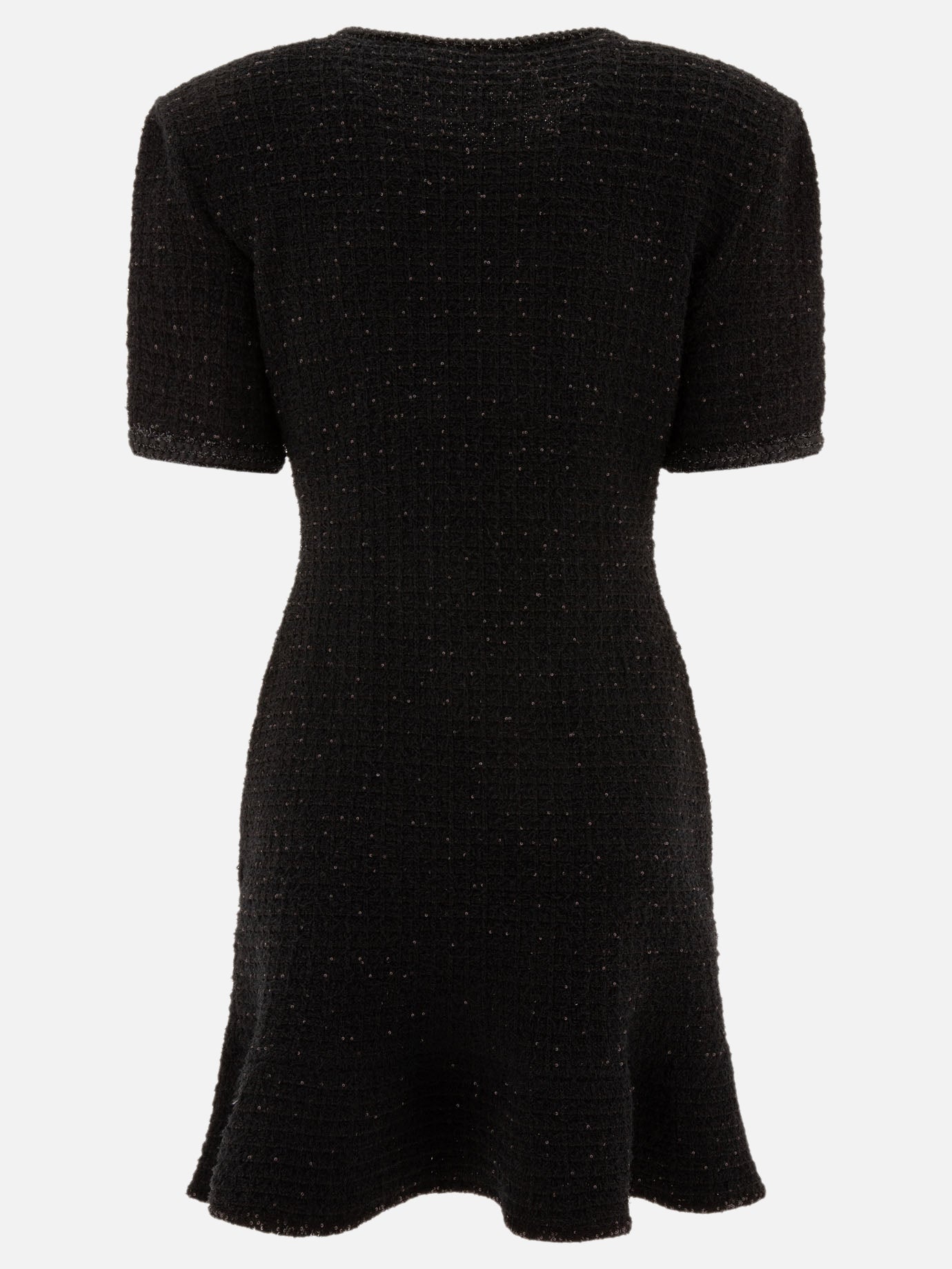 Self-portrait Knit dress with buttons Black