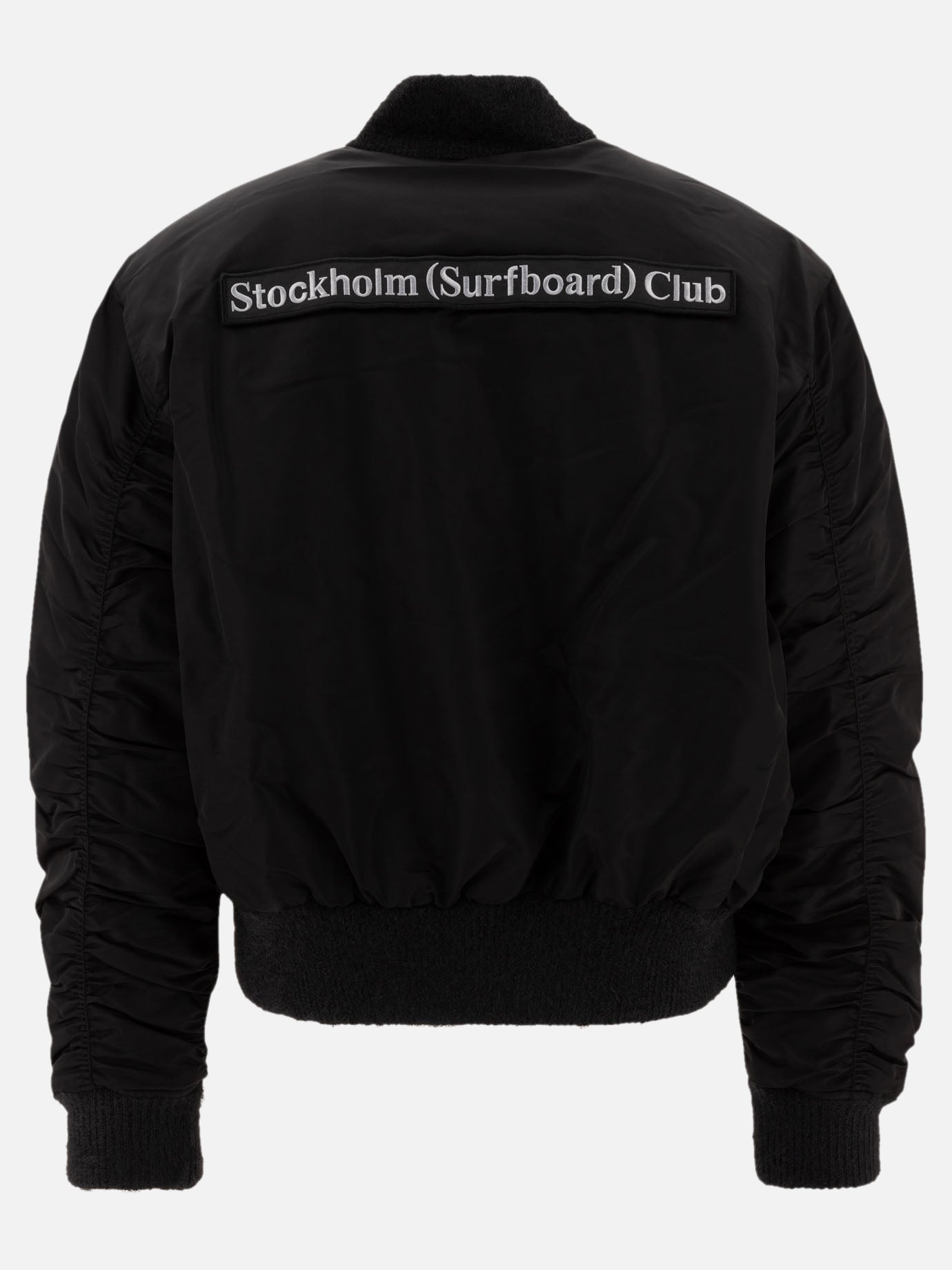 Bomber jackets Solid colour  Black - Stockholm Surfboard Club Men | PDP | VIETTI Online Store | thumbnail_2